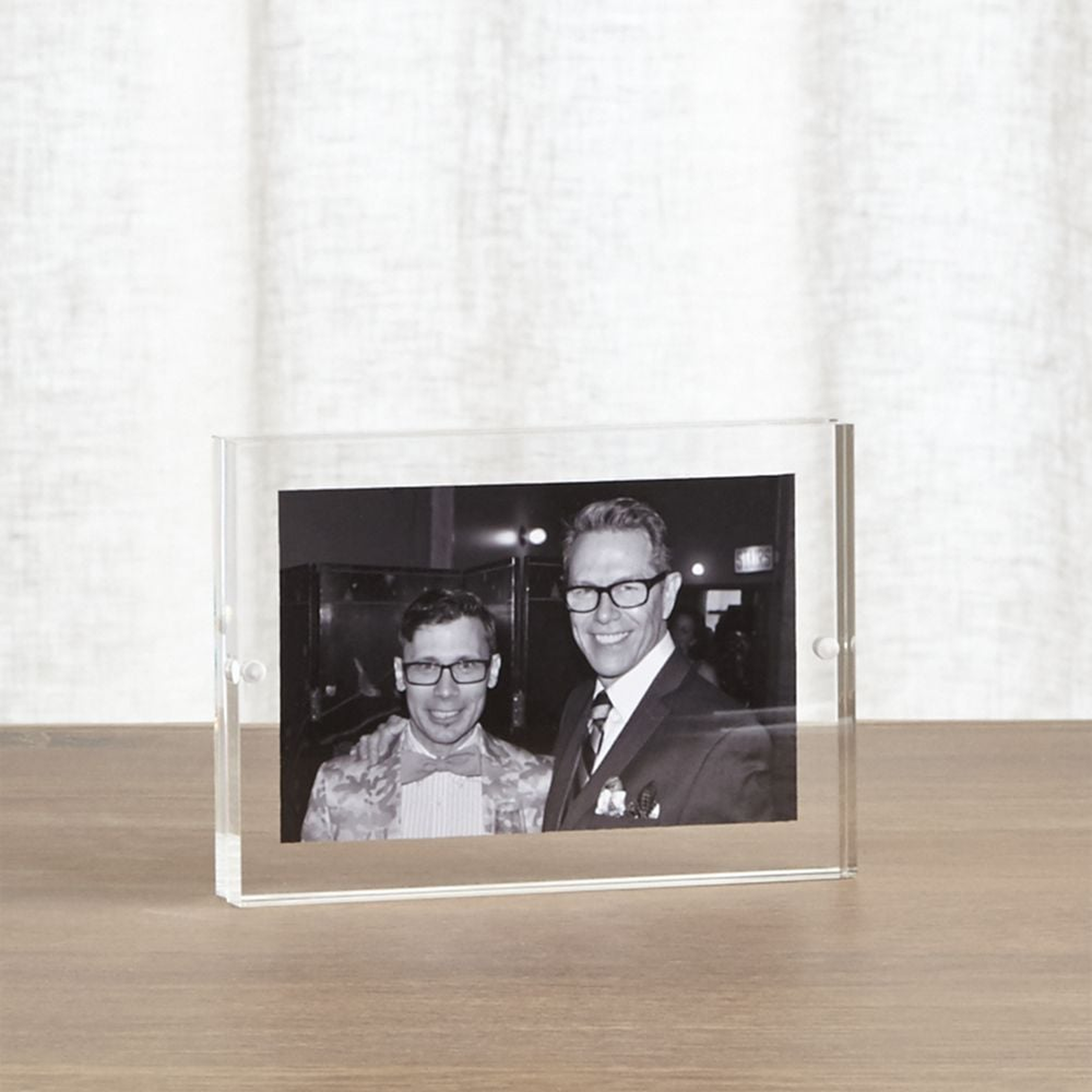 Acrylic 4x6 Block Tabletop Picture Frame - Crate and Barrel