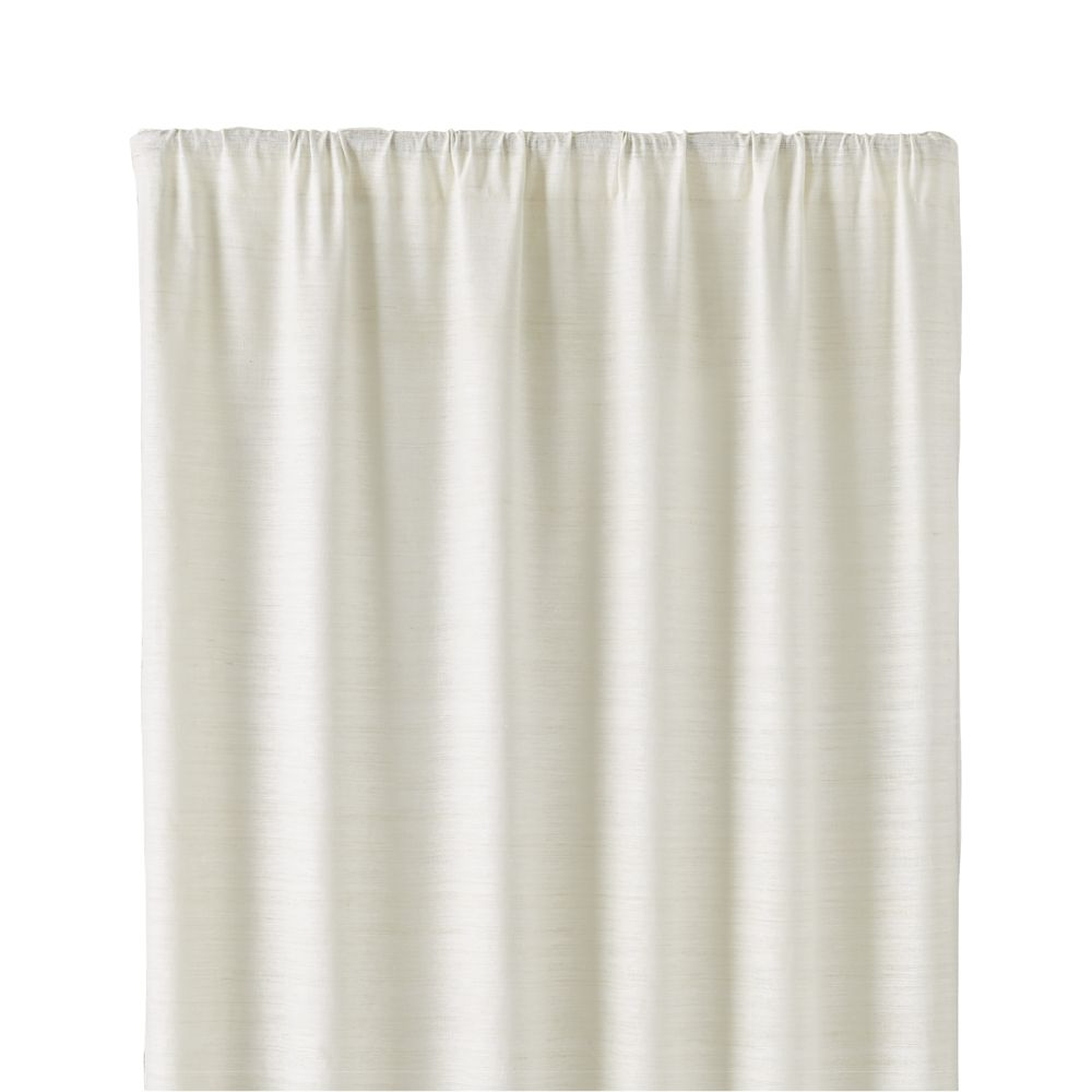 Silvana Ivory Silk 48"x84" Curtain Panel - Crate and Barrel