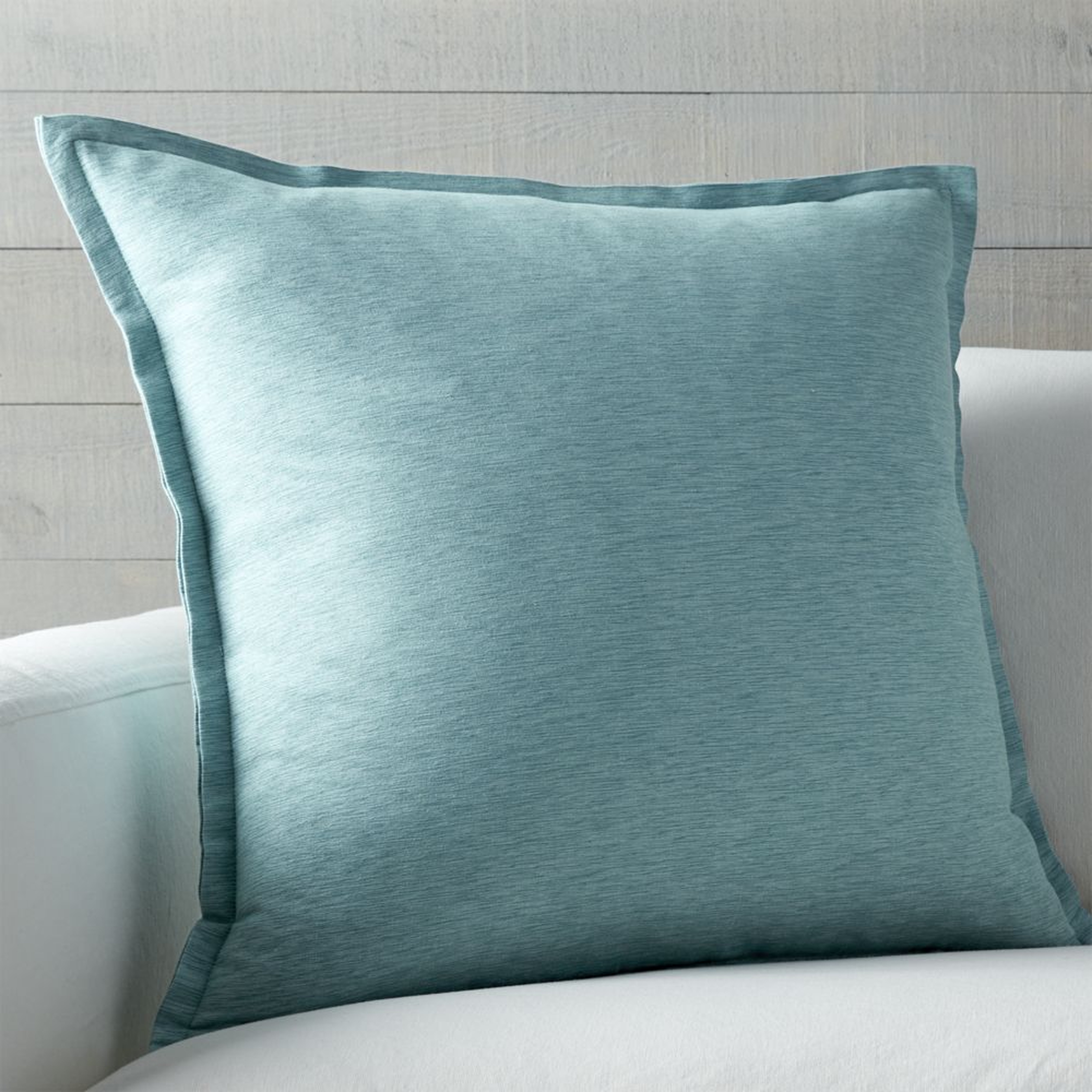 Linden Ocean 23" Pillow with Down-Alternative Insert - Crate and Barrel