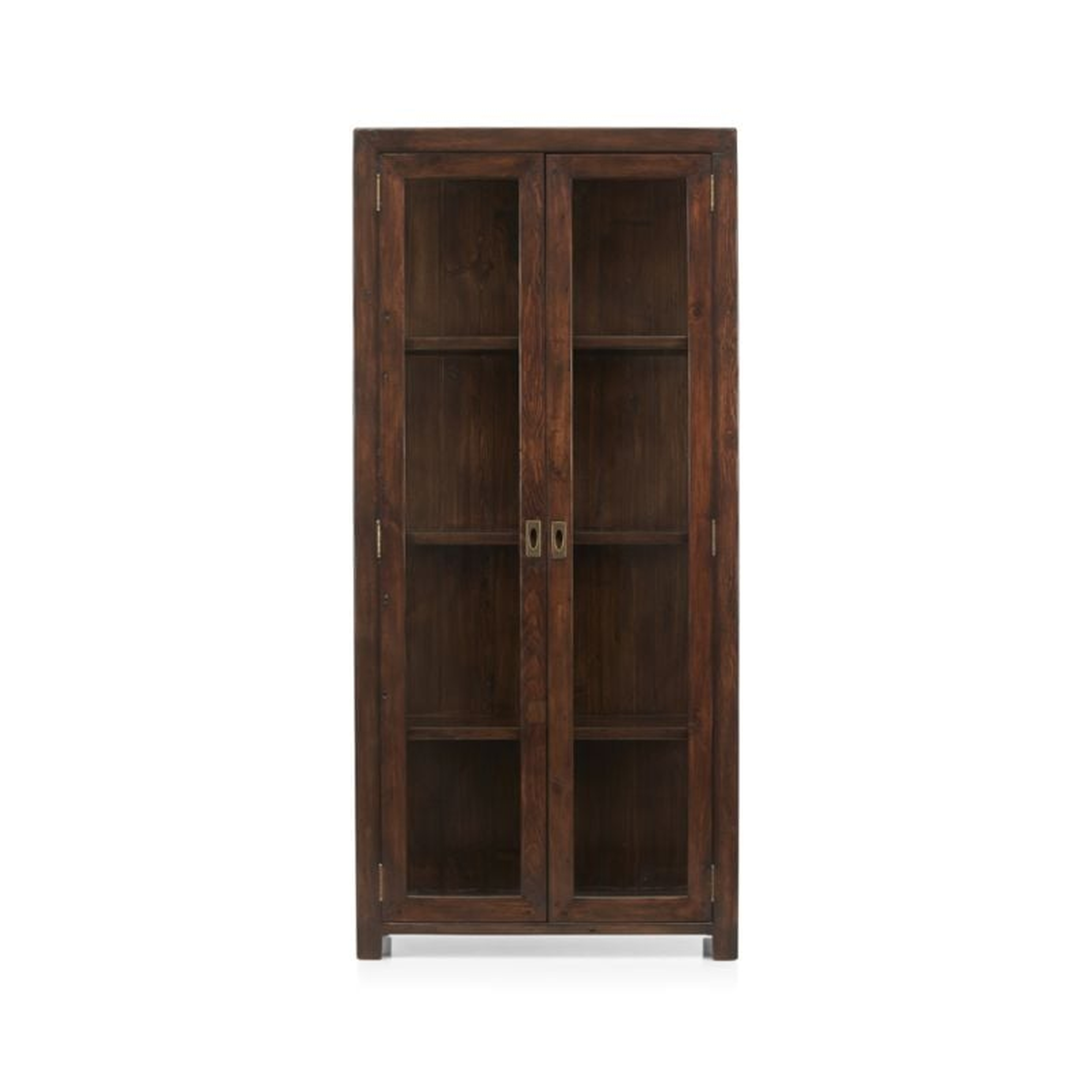 Morris Chocolate Brown Bookcase Cabinet - Crate and Barrel