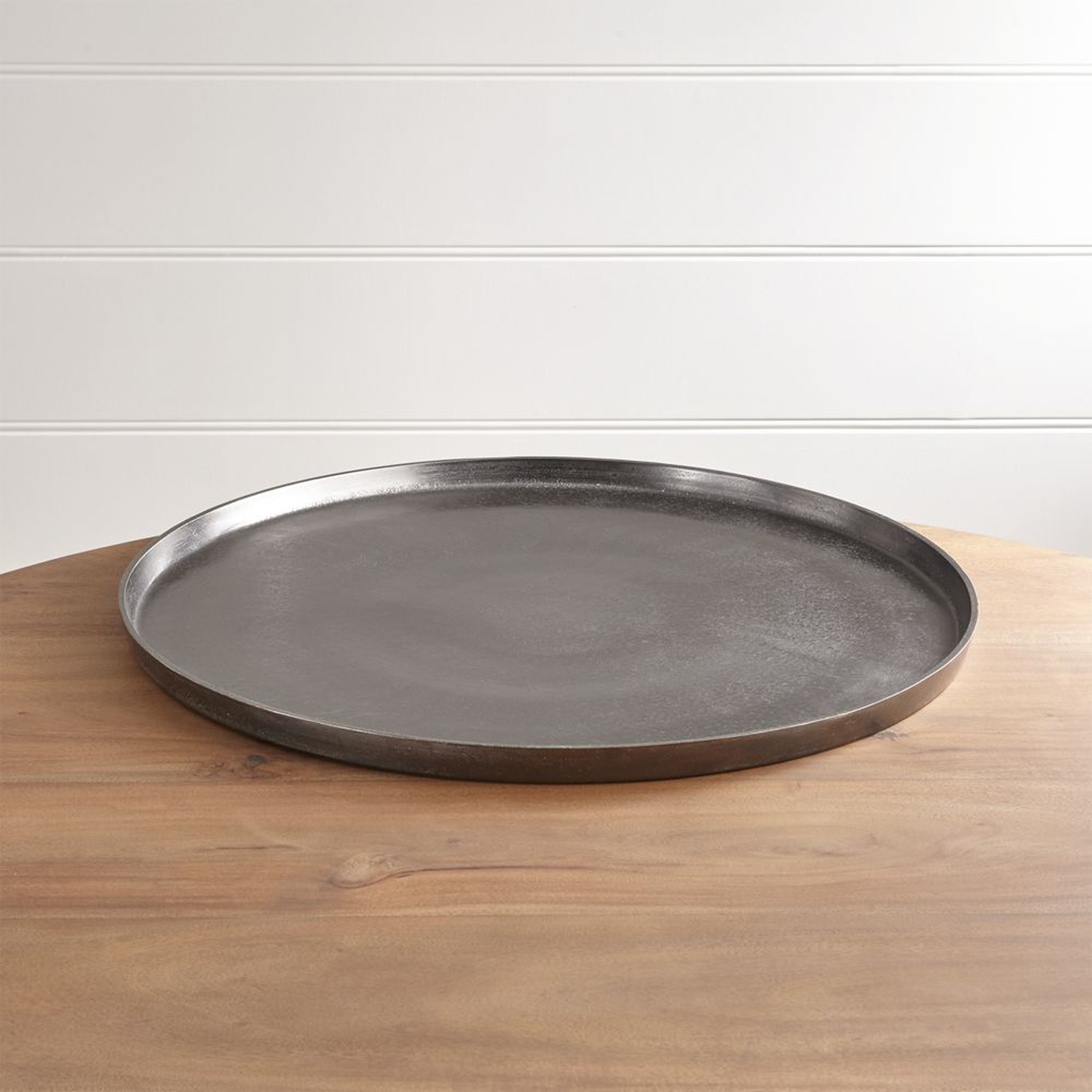 Element Metal Antiqued Pewter Tray - Crate and Barrel