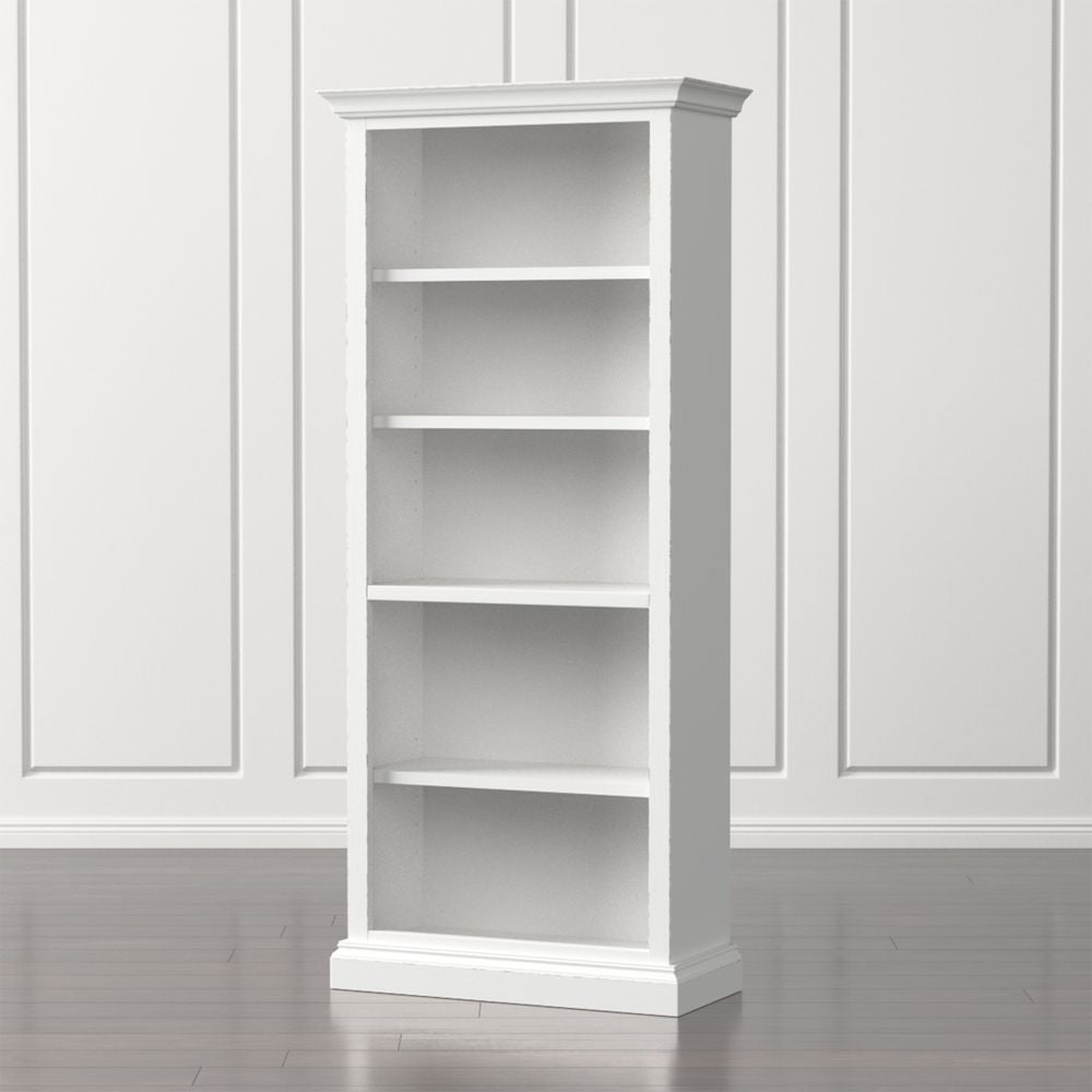 Cameo White Open Bookcase - Crate and Barrel