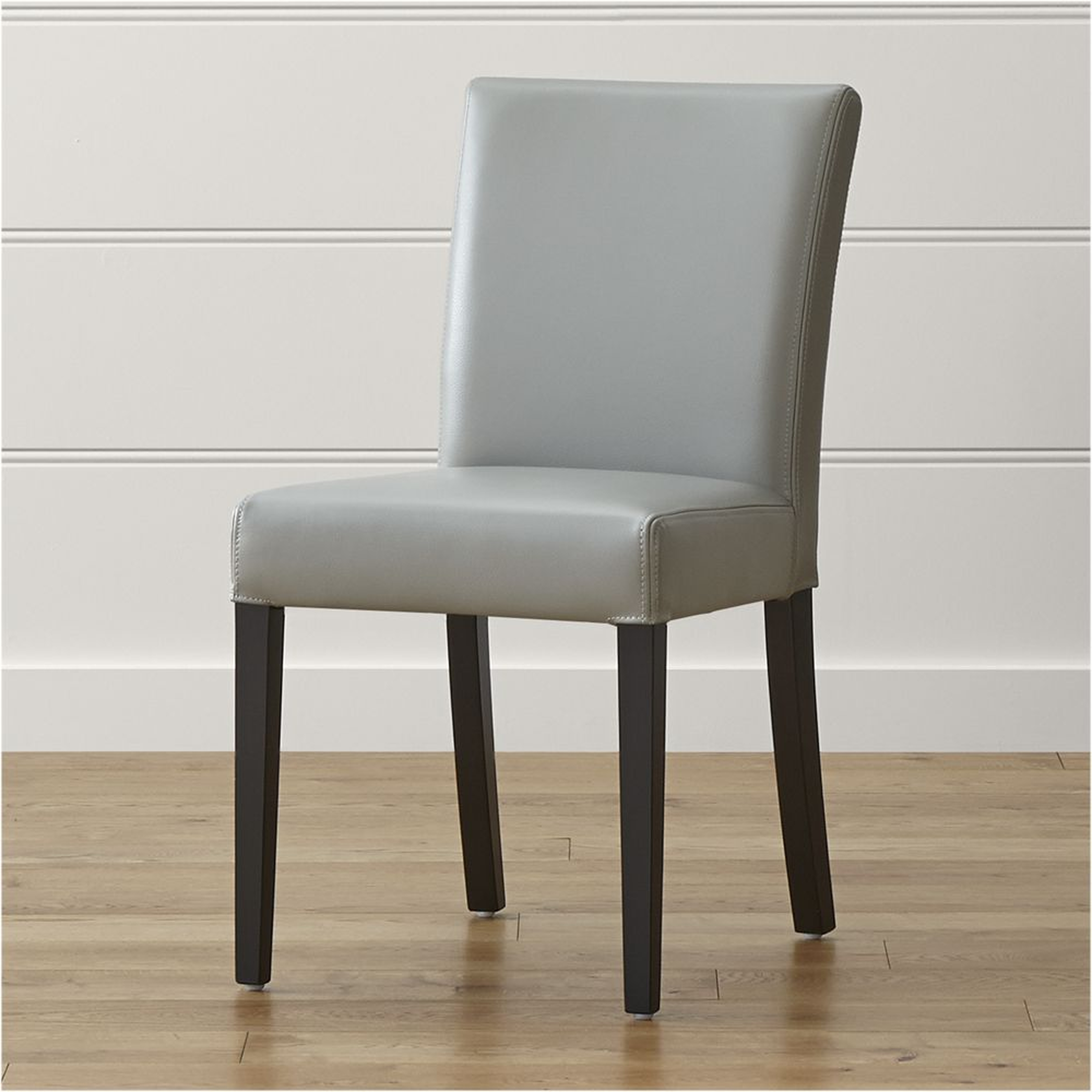 Lowe Pewter Leather Dining Chair - Crate and Barrel