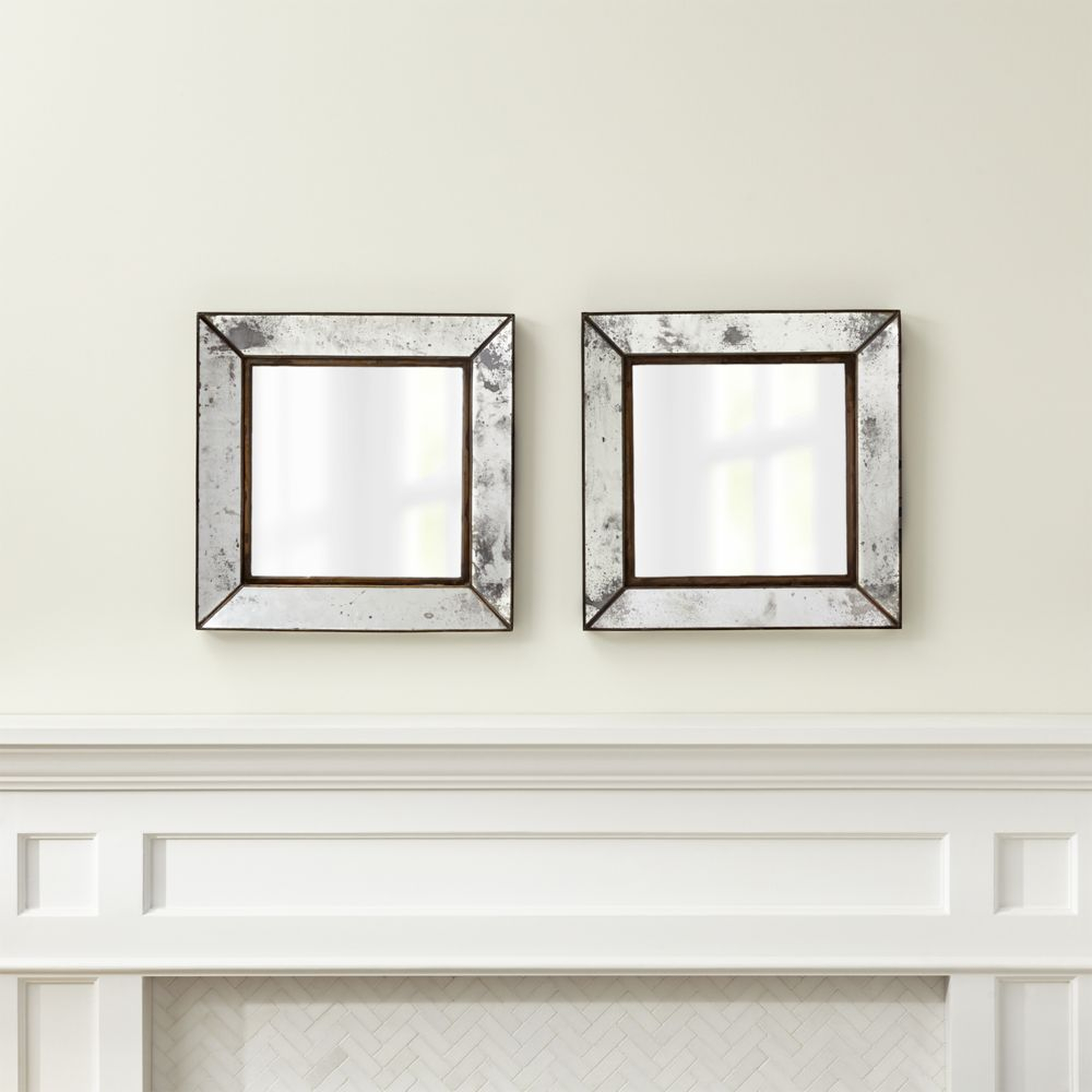 Dubois Small Square Wall Mirrors, Set of 2 - Crate and Barrel
