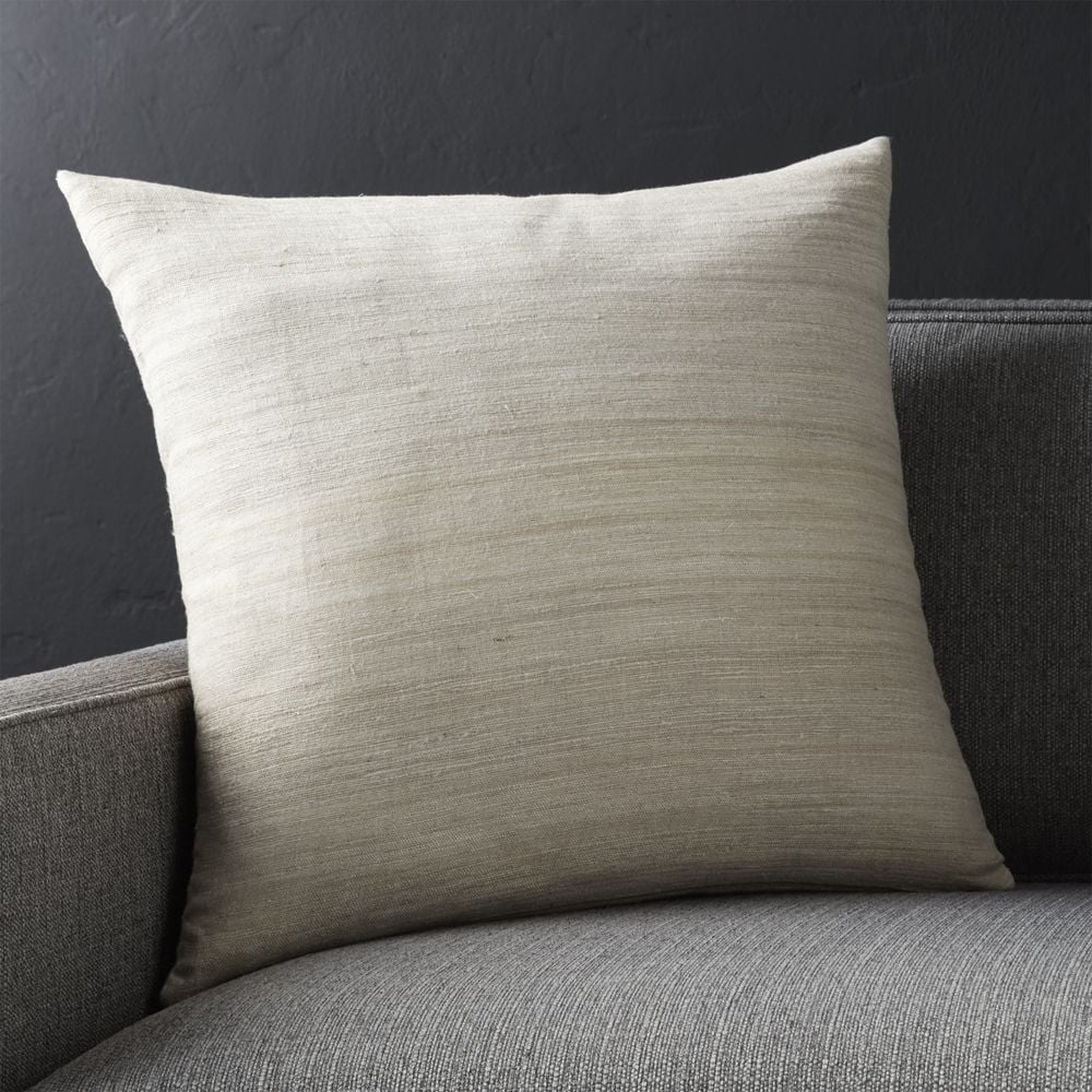 Michaela Sesame 20" Pillow with Feather-Down Insert. - Crate and Barrel