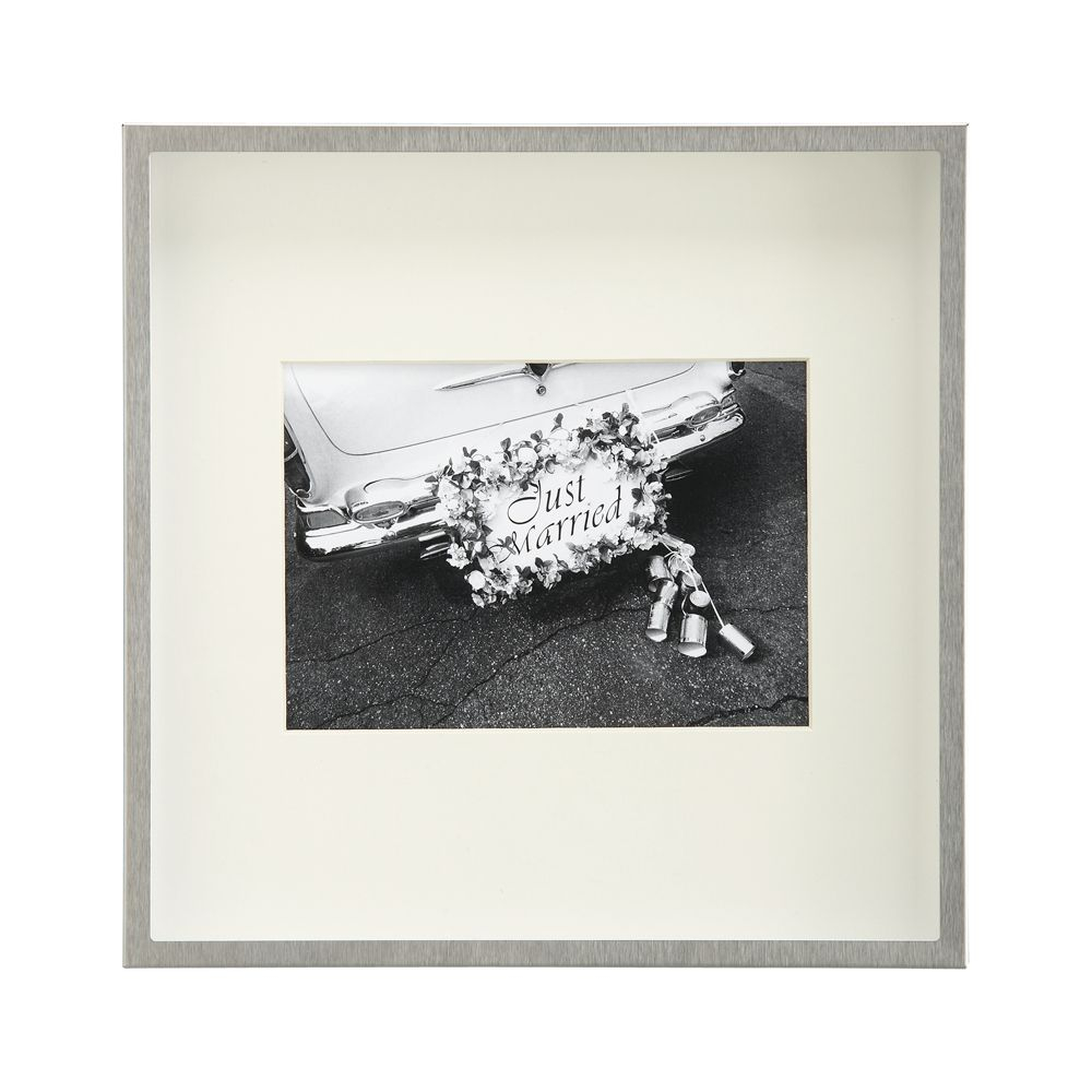 Brushed Silver 5x7 Frame - Crate and Barrel