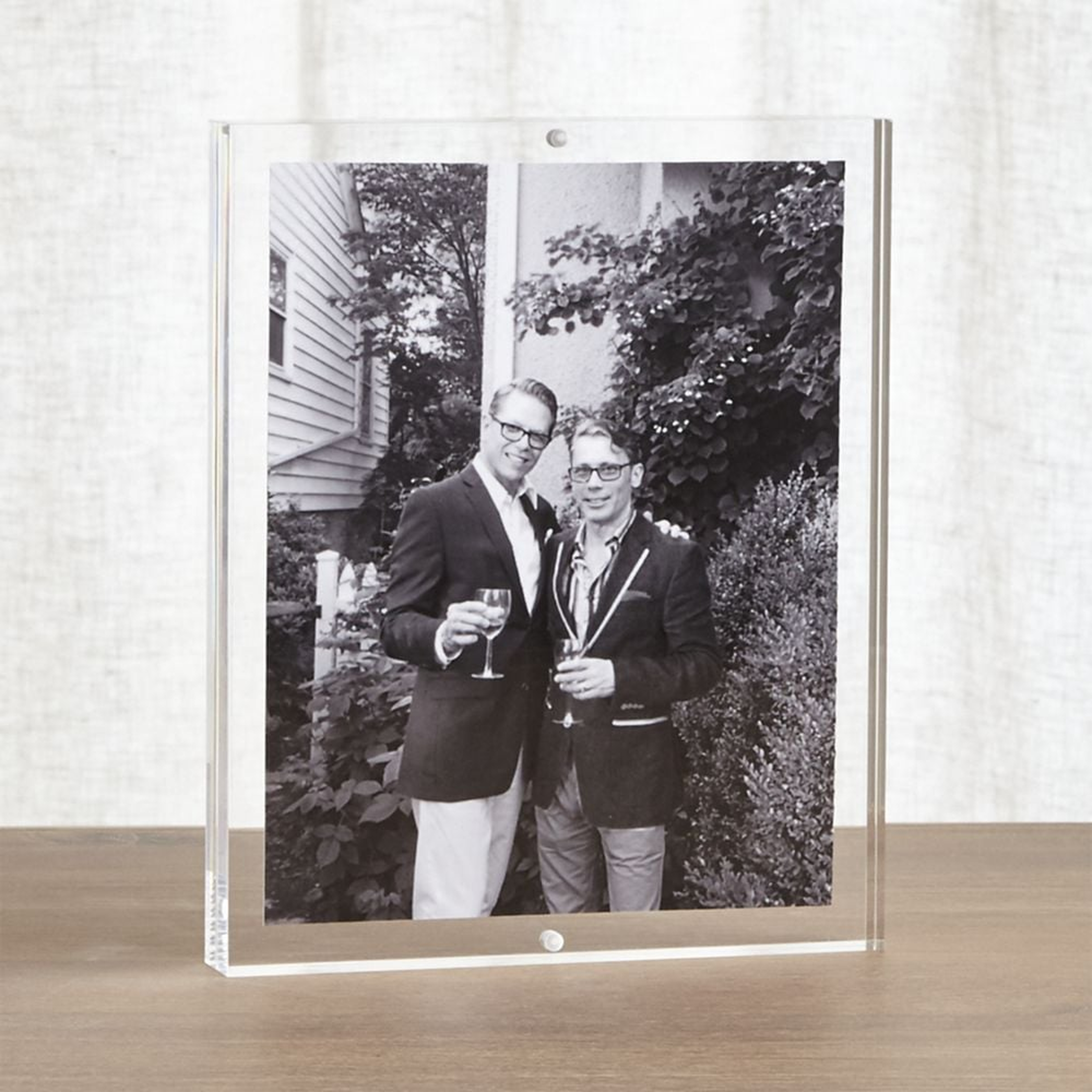 Acrylic 8x10 Block Tabletop Picture Frame - Crate and Barrel