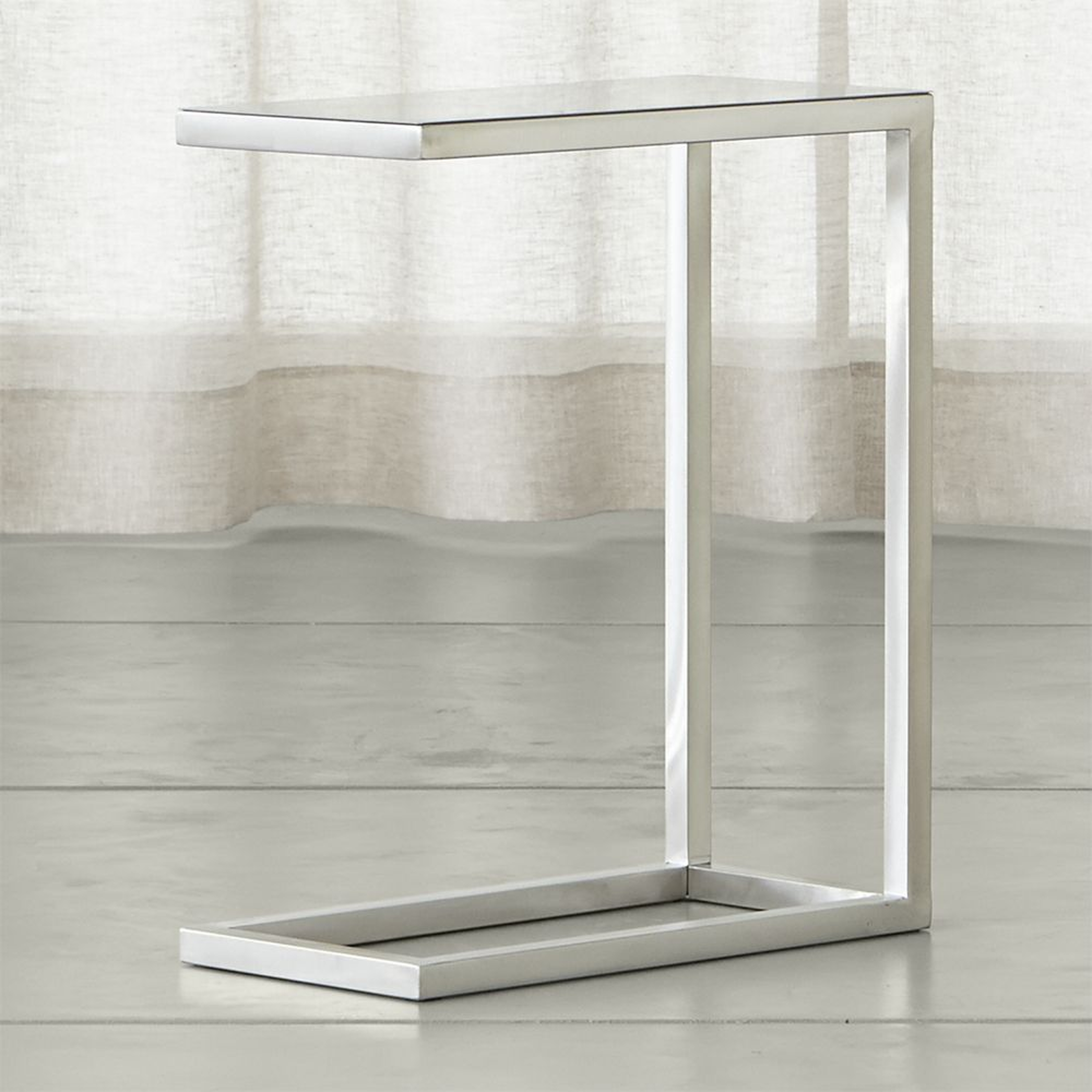 Era Stainless Steel C Table - Crate and Barrel