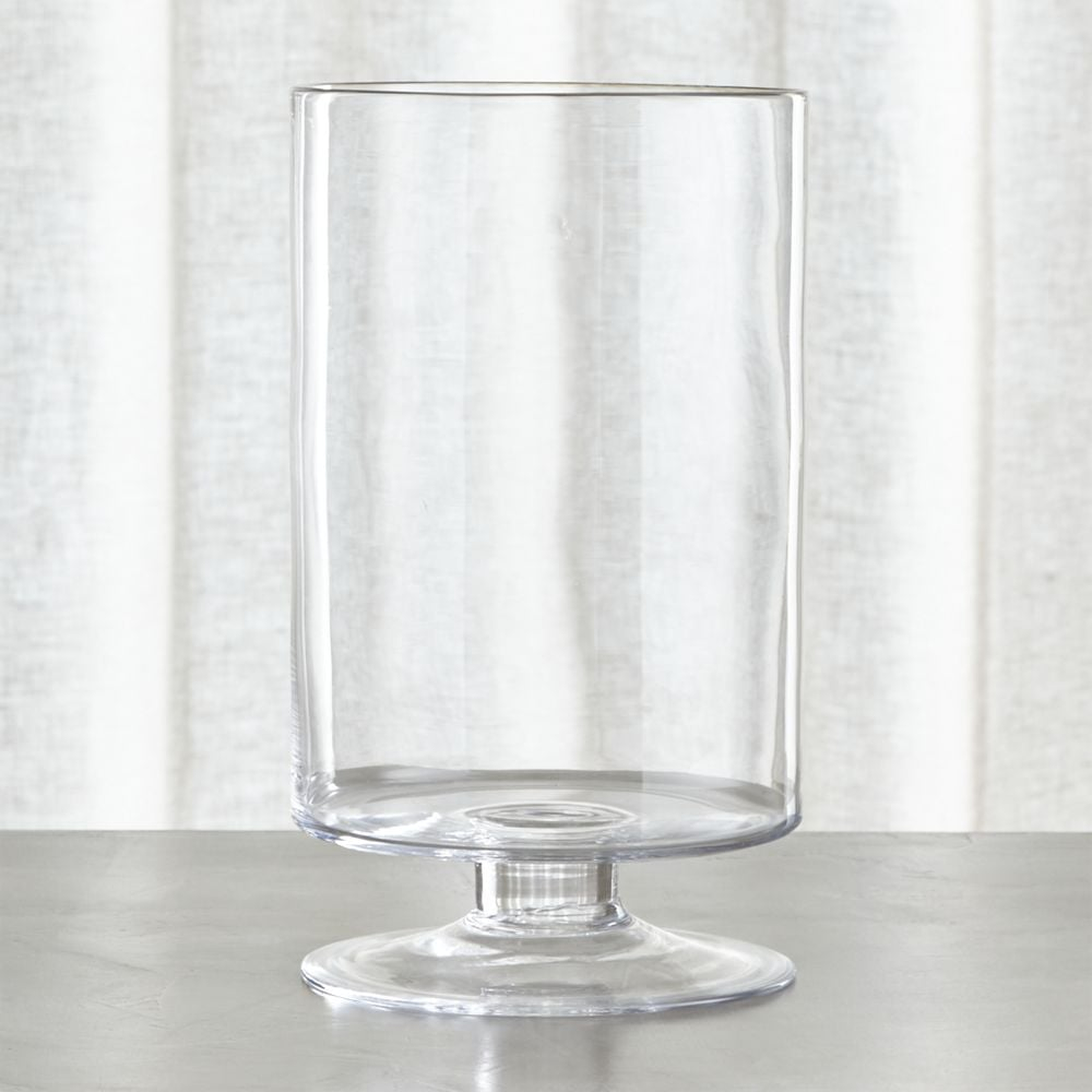 London Large Clear Hurricane Candle Holder - Crate and Barrel