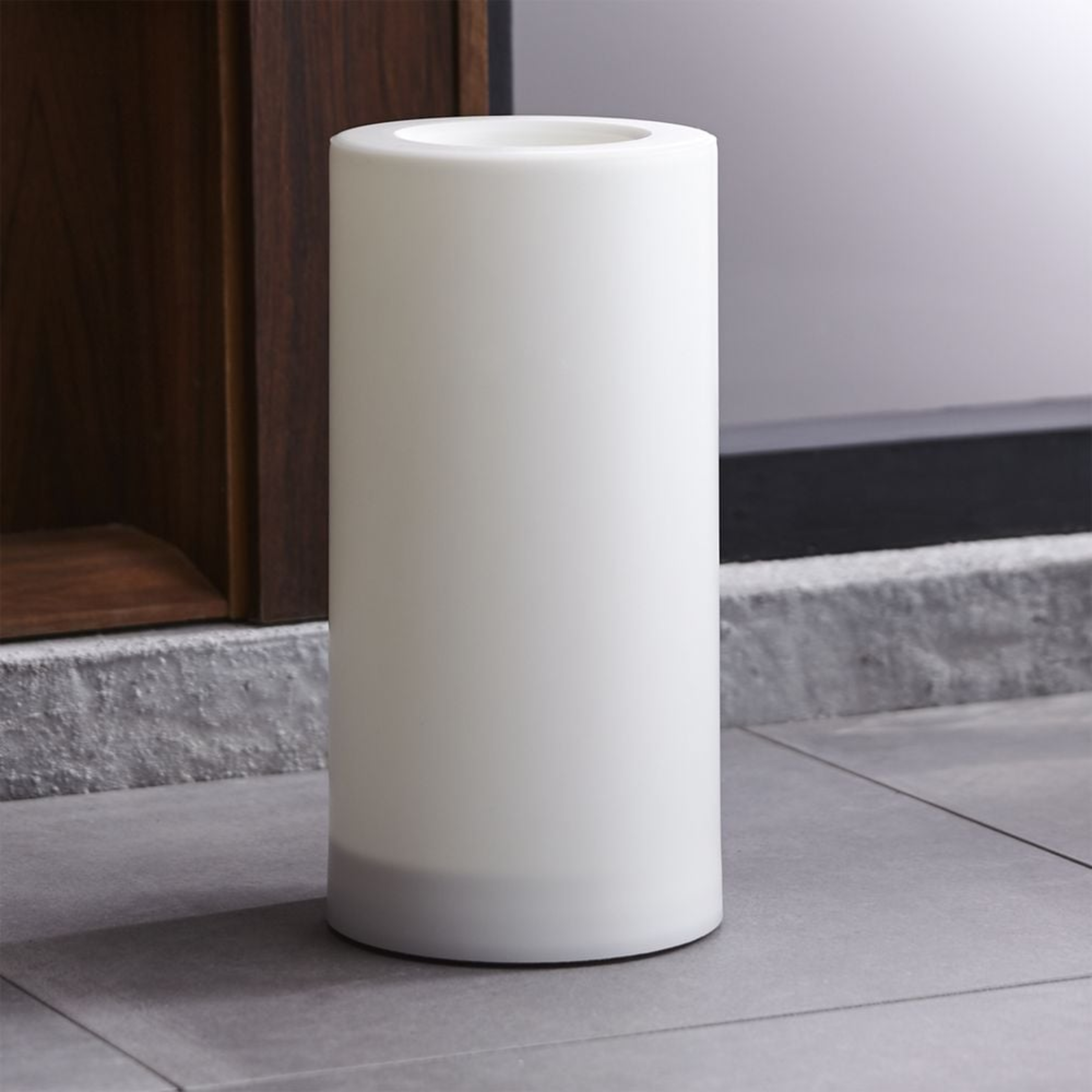 Indoor/Outdoor 6"x12" Pillar Candle with Timer - Crate and Barrel