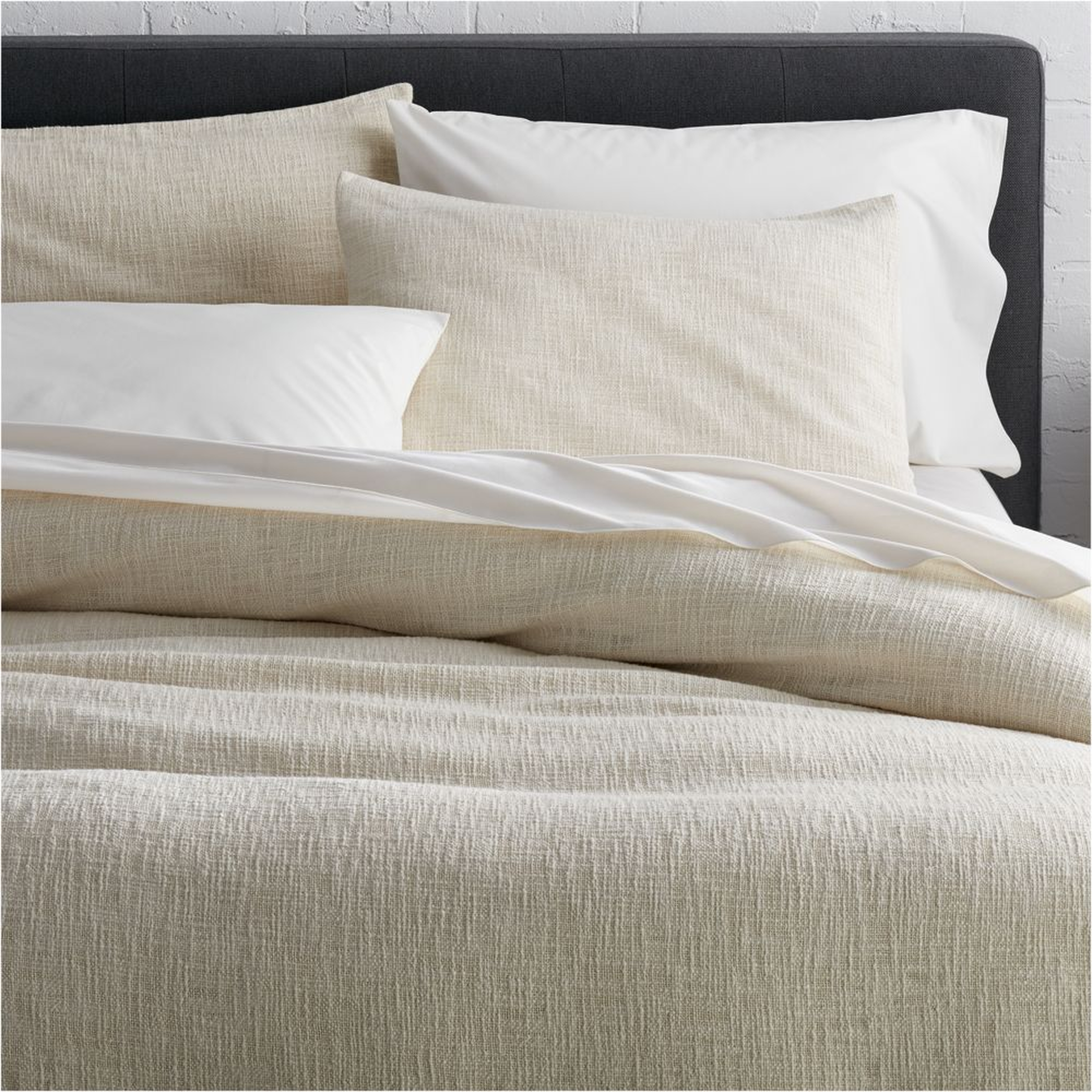 Lindstrom Ivory Full/Queen Duvet Cover - Crate and Barrel
