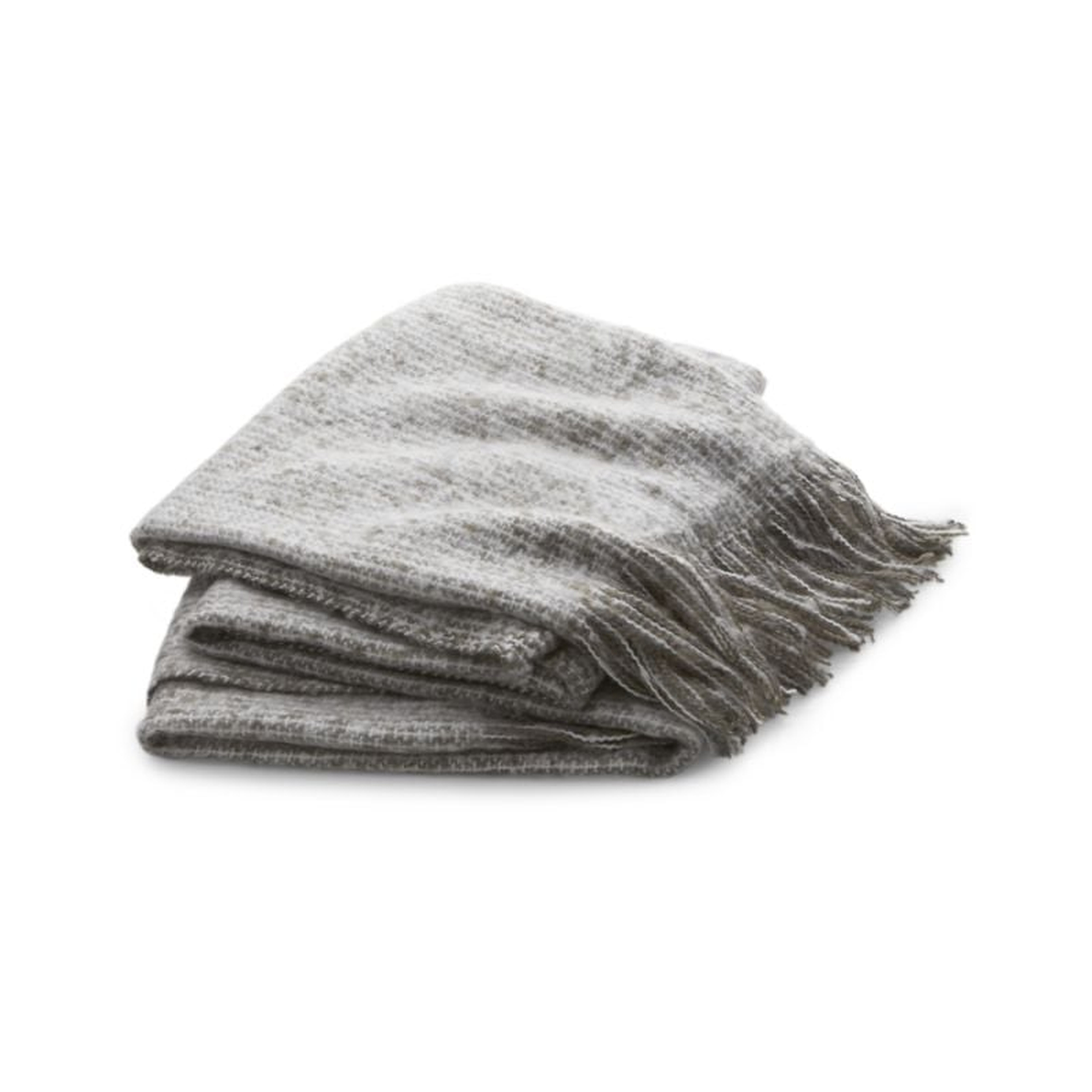 Weldon 70"x40" Taupe Throw - Crate and Barrel