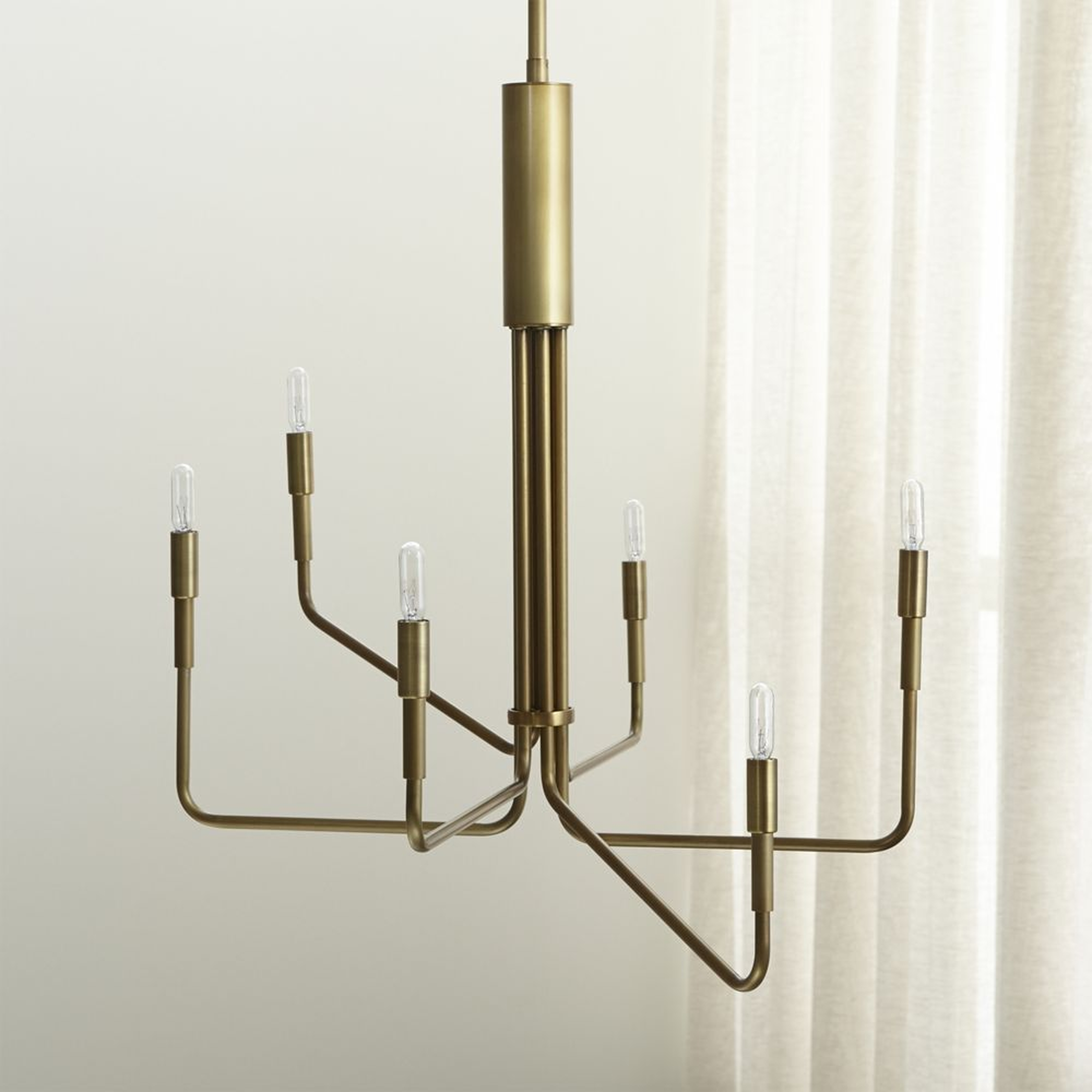 Clive 6-Arm Brass Chandelier - Crate and Barrel