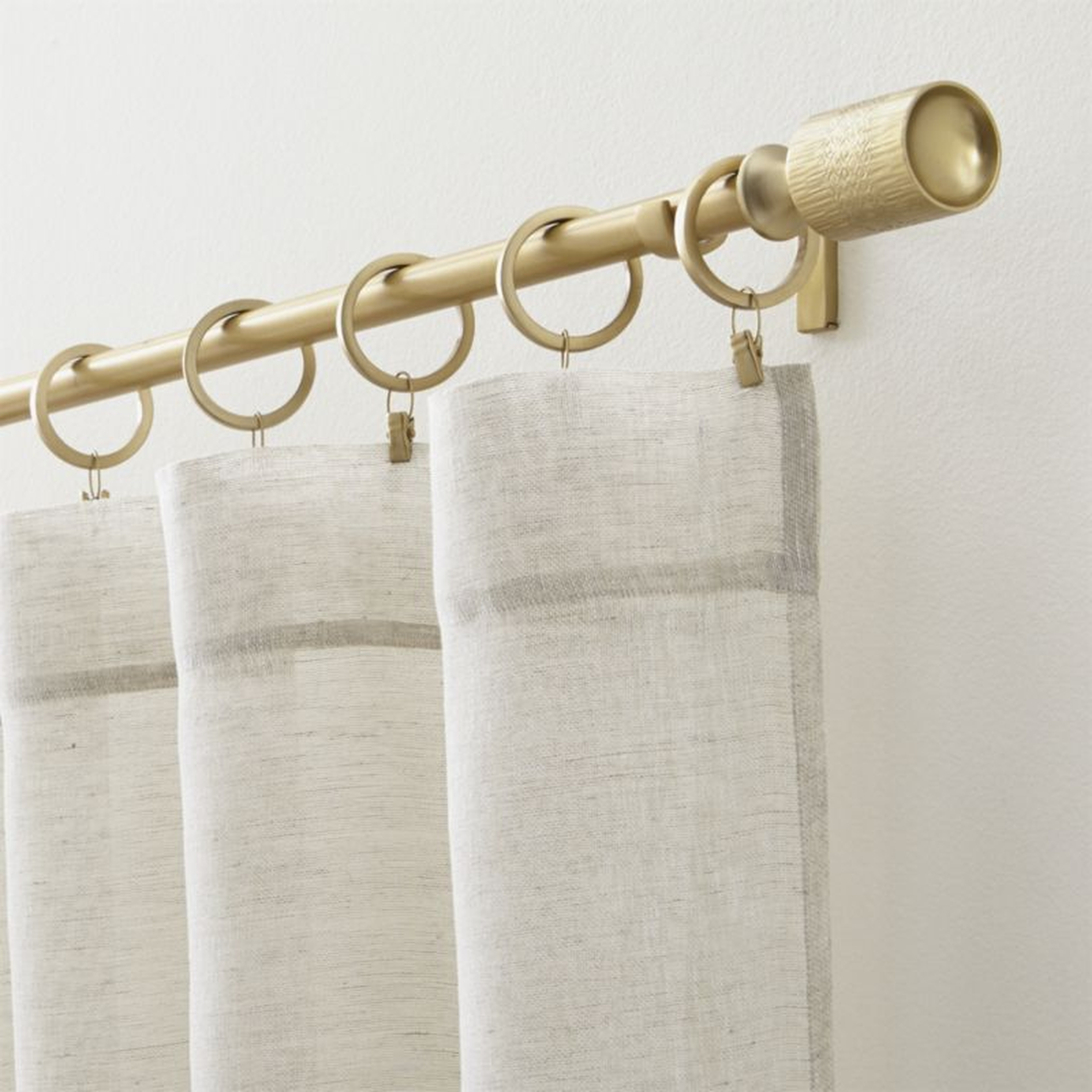 Linen Sheer 52"x96" Natural Curtain Panel - Crate and Barrel
