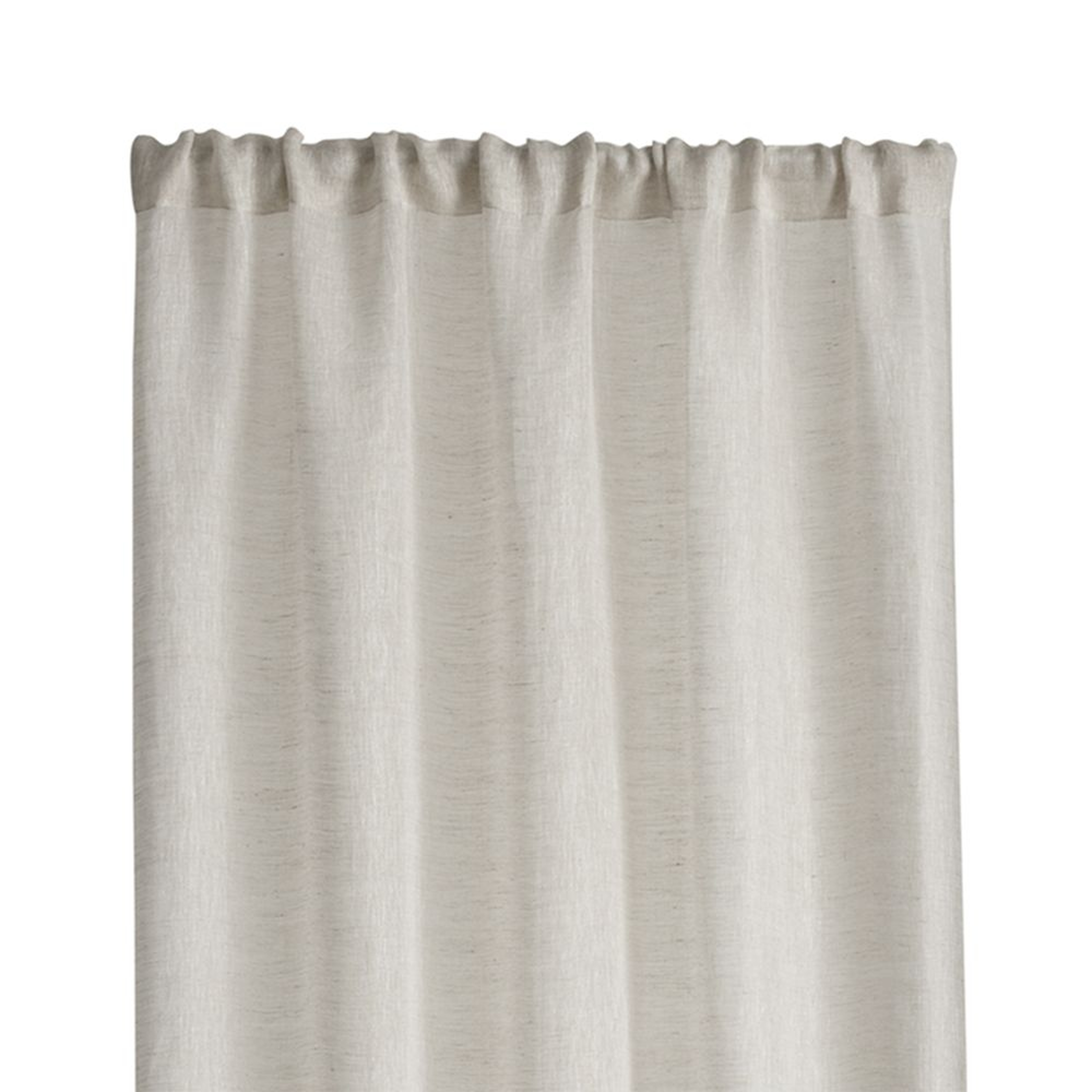 Linen Sheer 52"x84" Natural Curtain Panel - Crate and Barrel