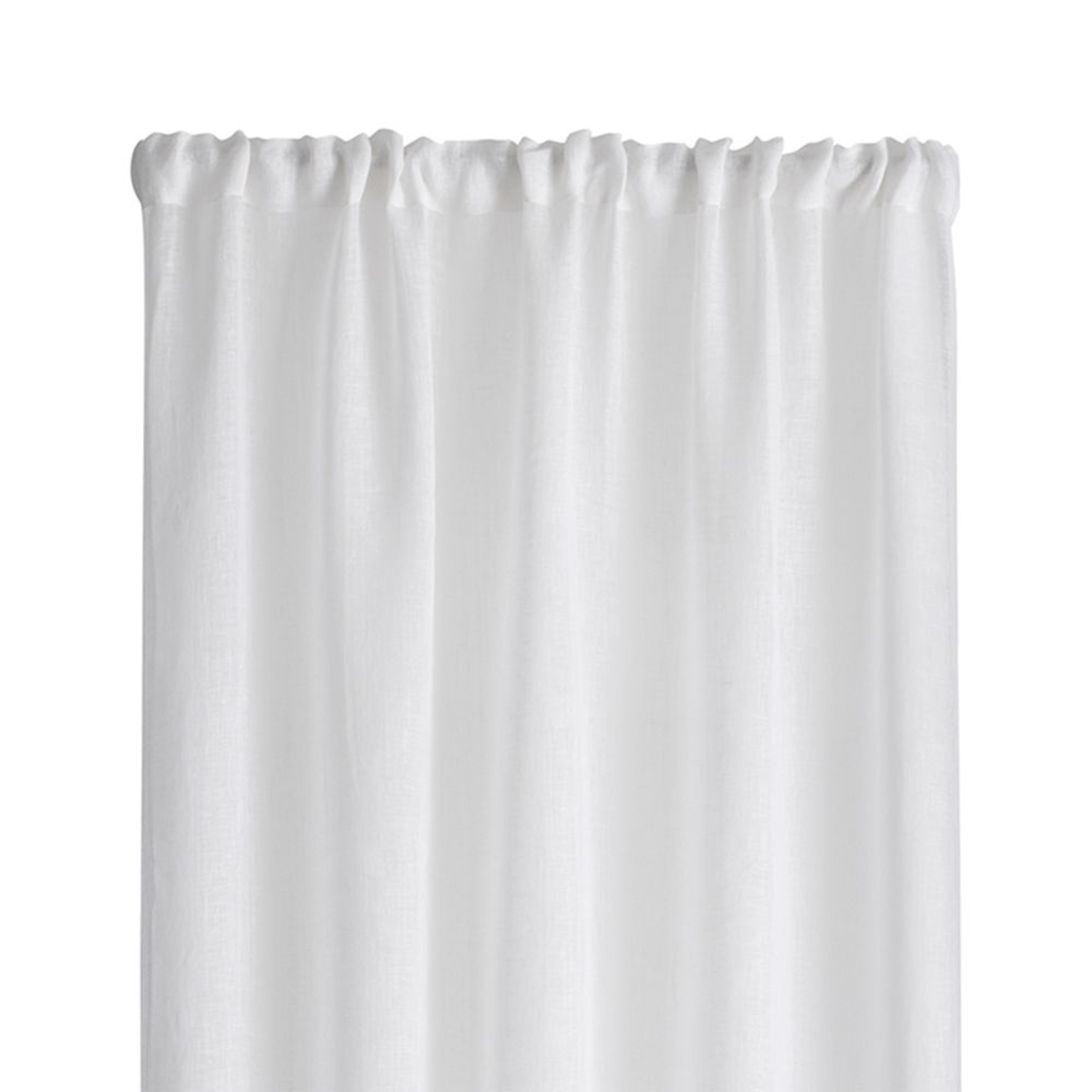 White Linen Sheer 52"x108" Curtain Panel - Crate and Barrel
