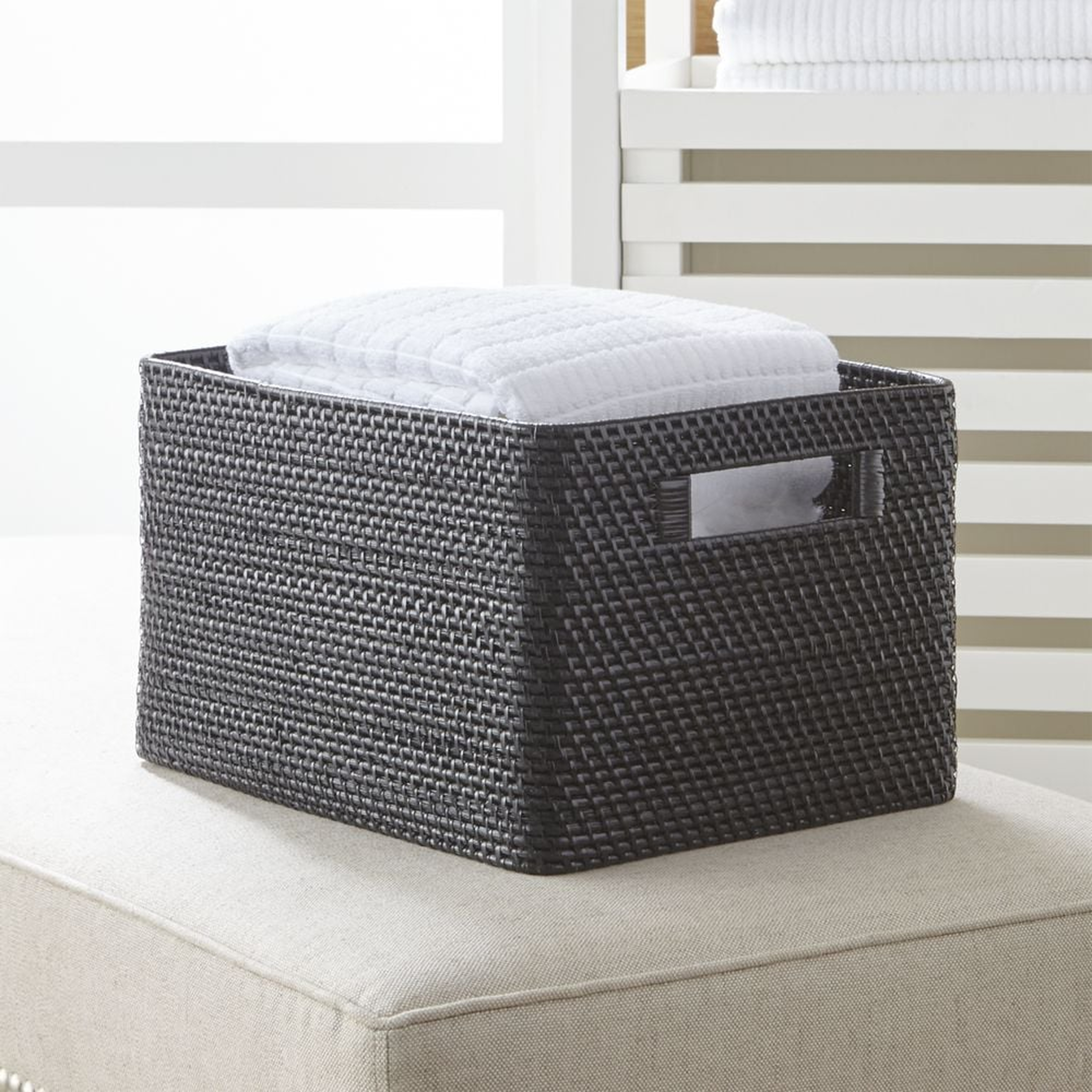 Sedona Small Black Tote - Crate and Barrel