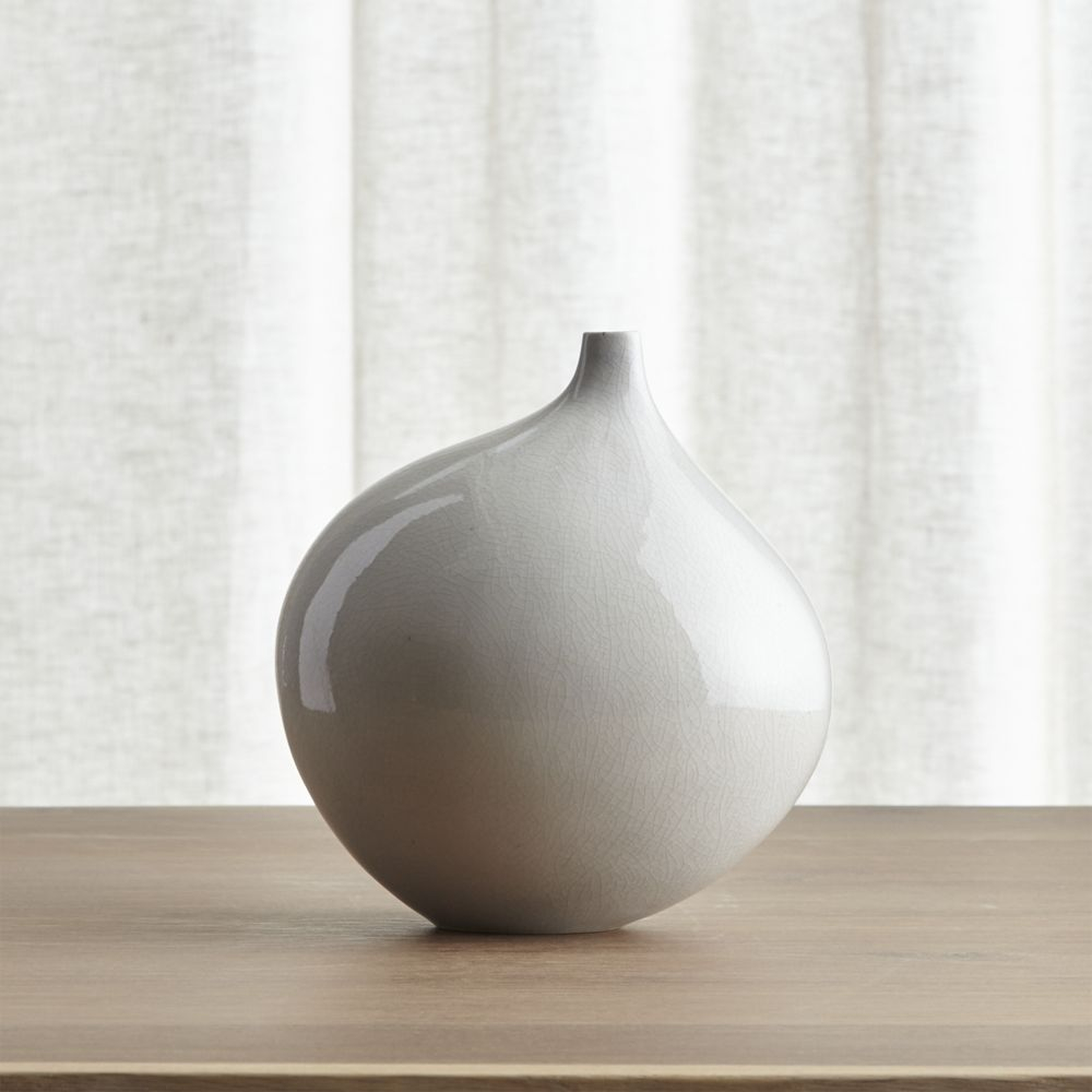 Dove Grey Small Vase - Crate and Barrel
