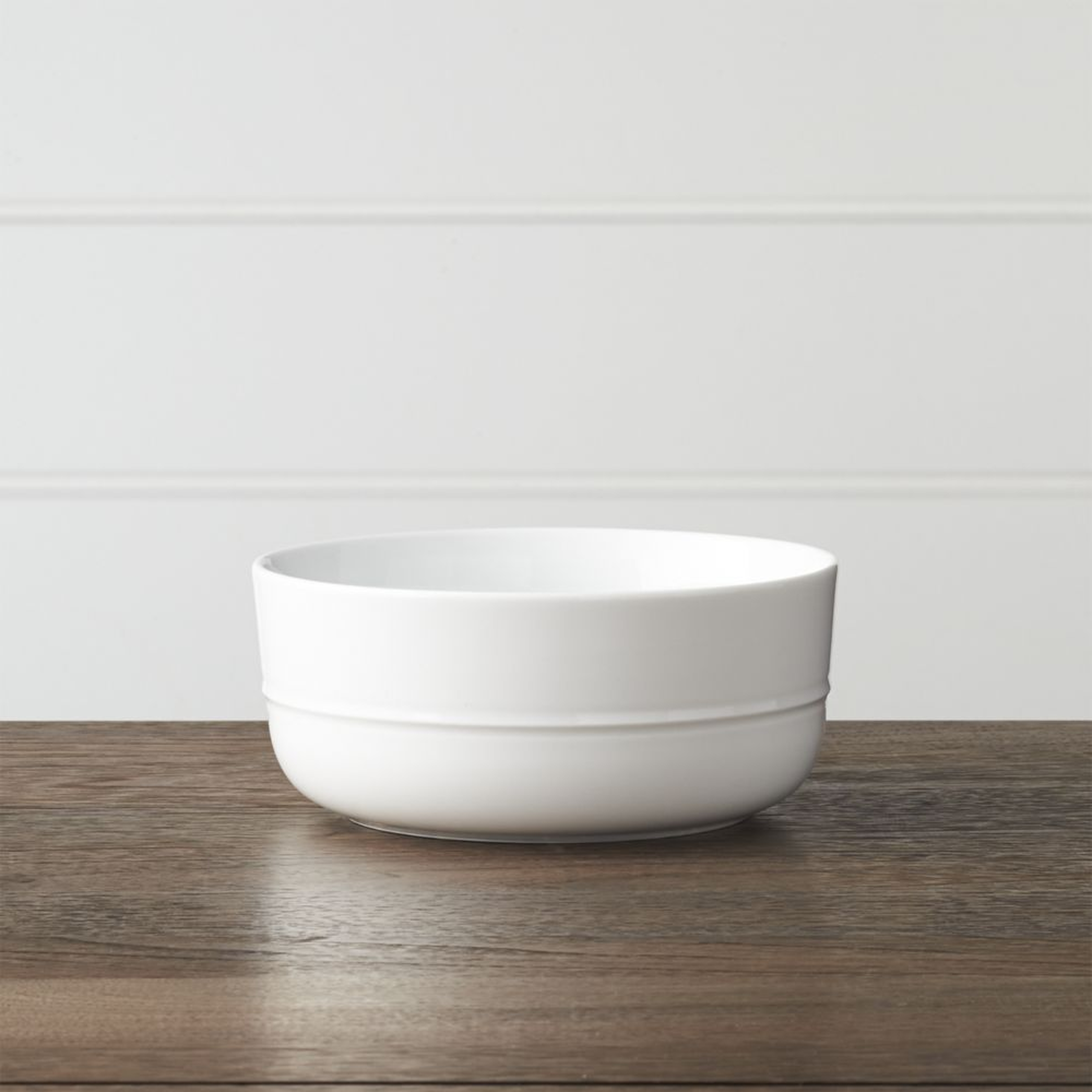Hue White Cereal Bowl - Crate and Barrel