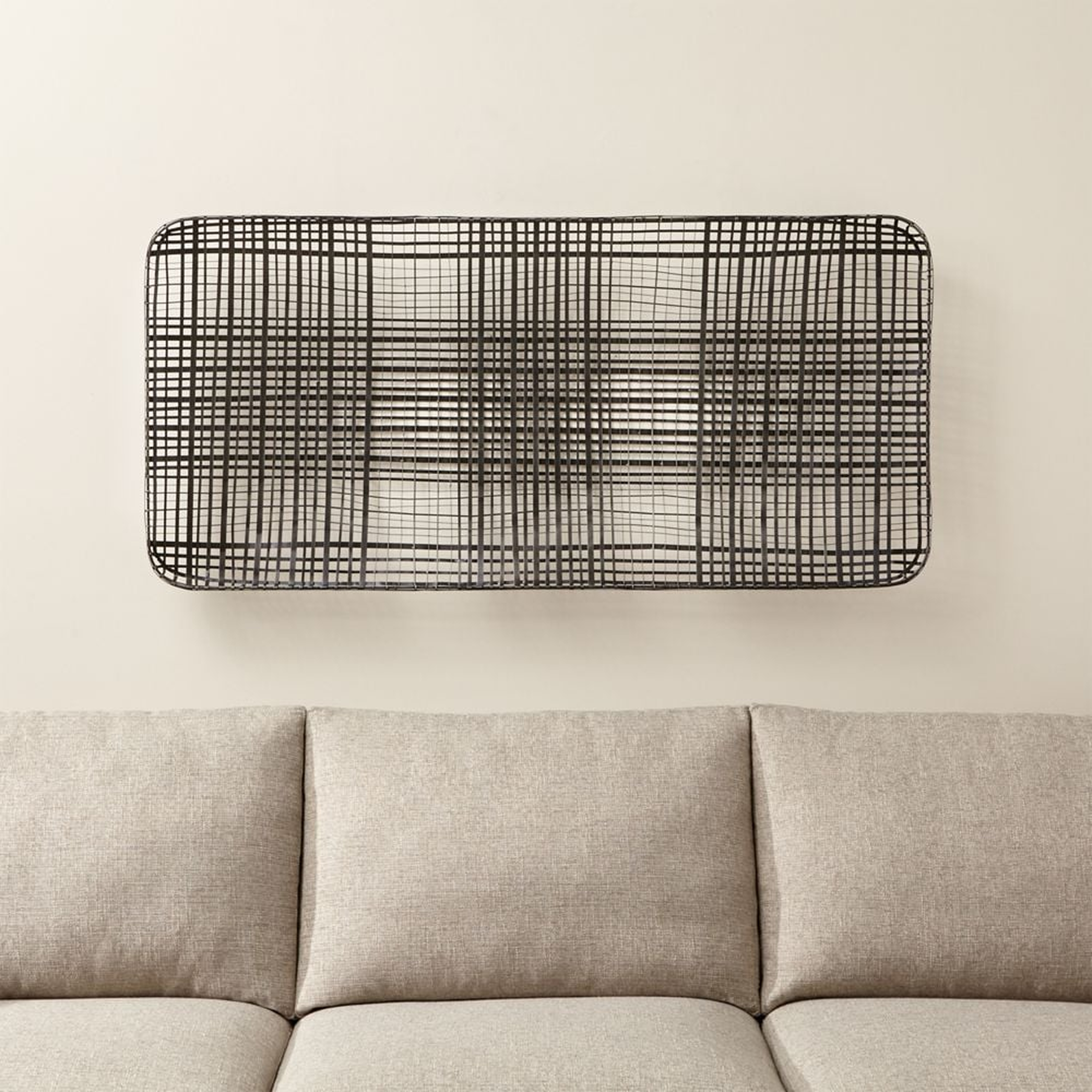 'Tobacco' Basket Metal Wall Art 56"x26" - Crate and Barrel