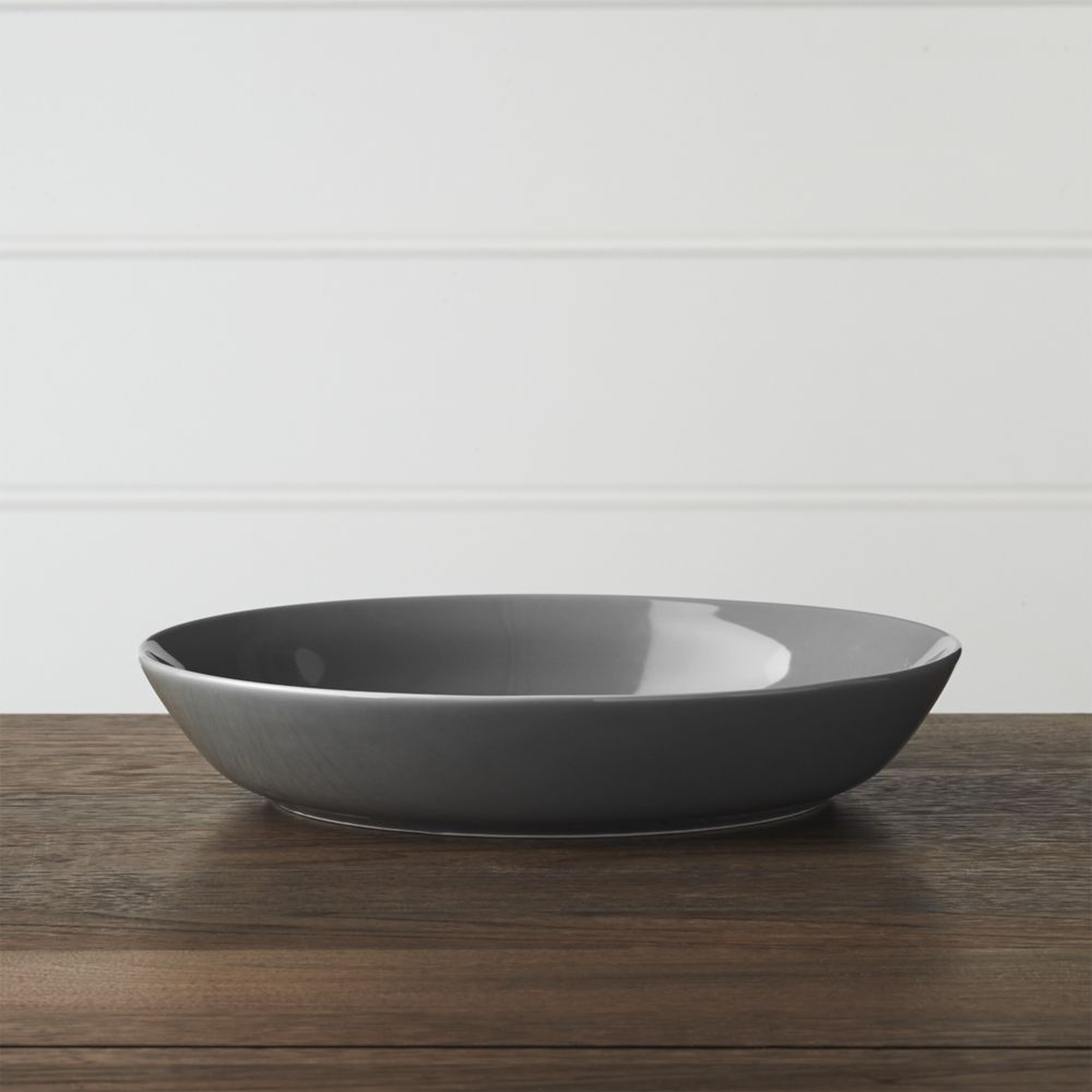 Hue Dark Grey Low Bowl - Crate and Barrel