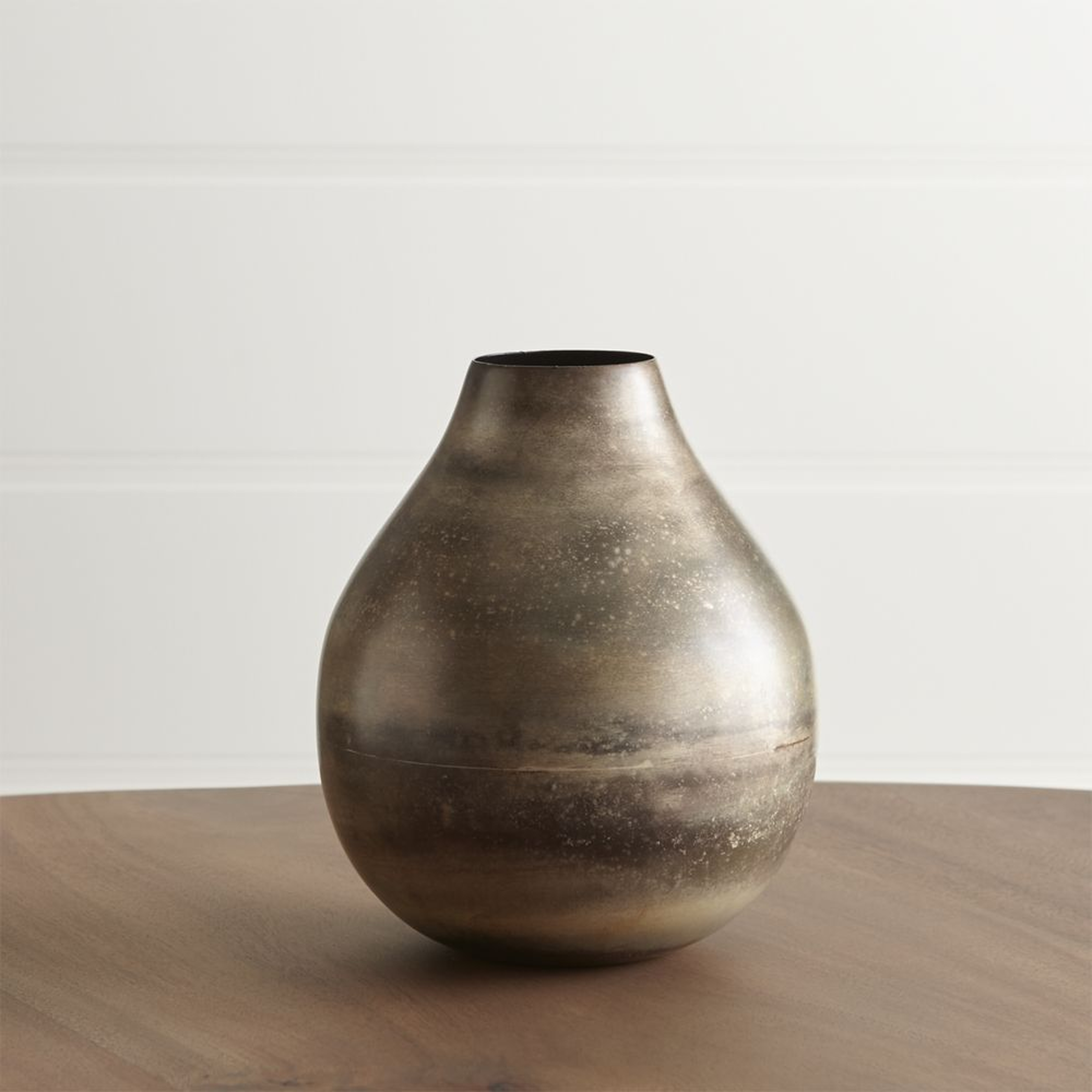 Bringham Small Metal Vase - Crate and Barrel