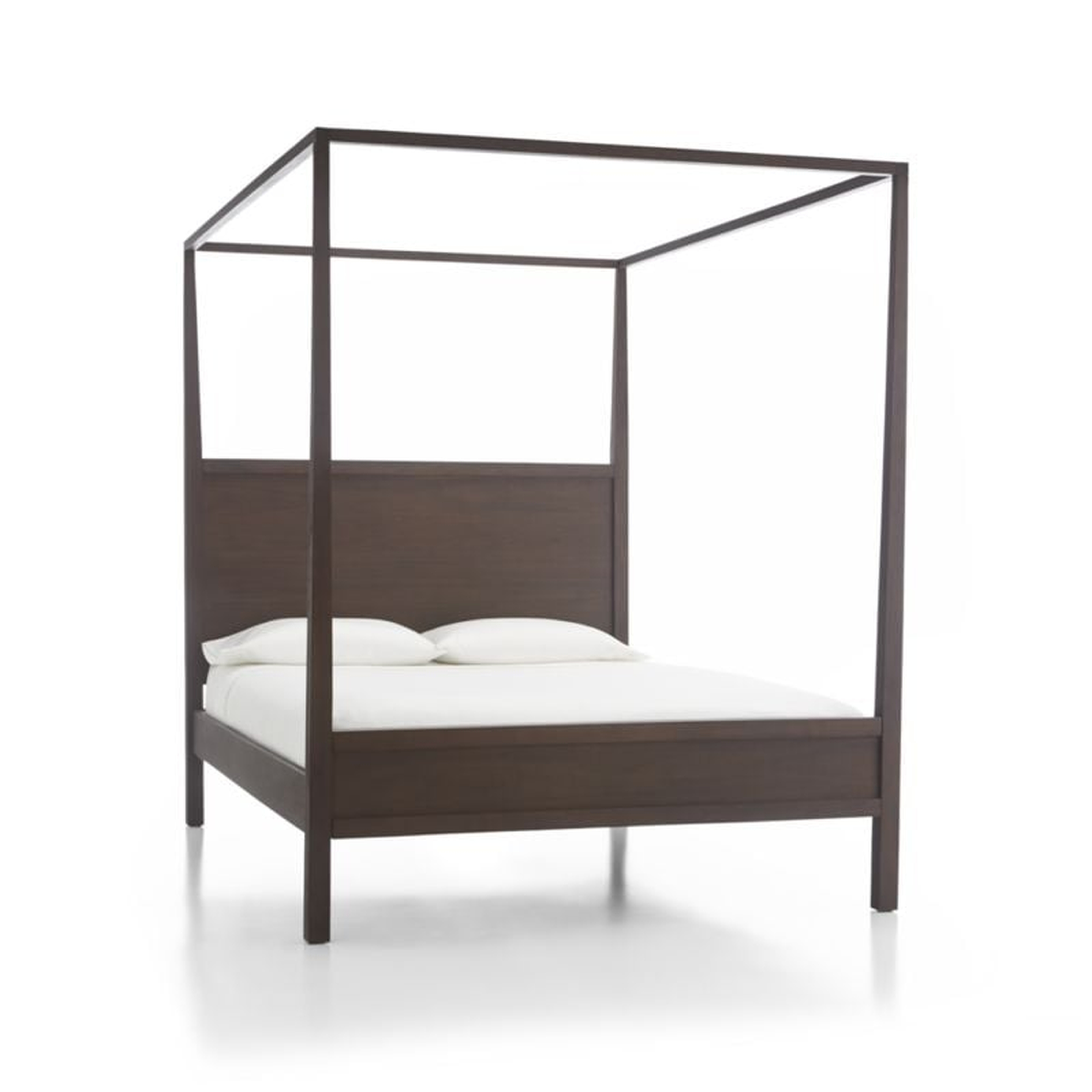 Keane Espresso Wood King Canopy Bed - Crate and Barrel