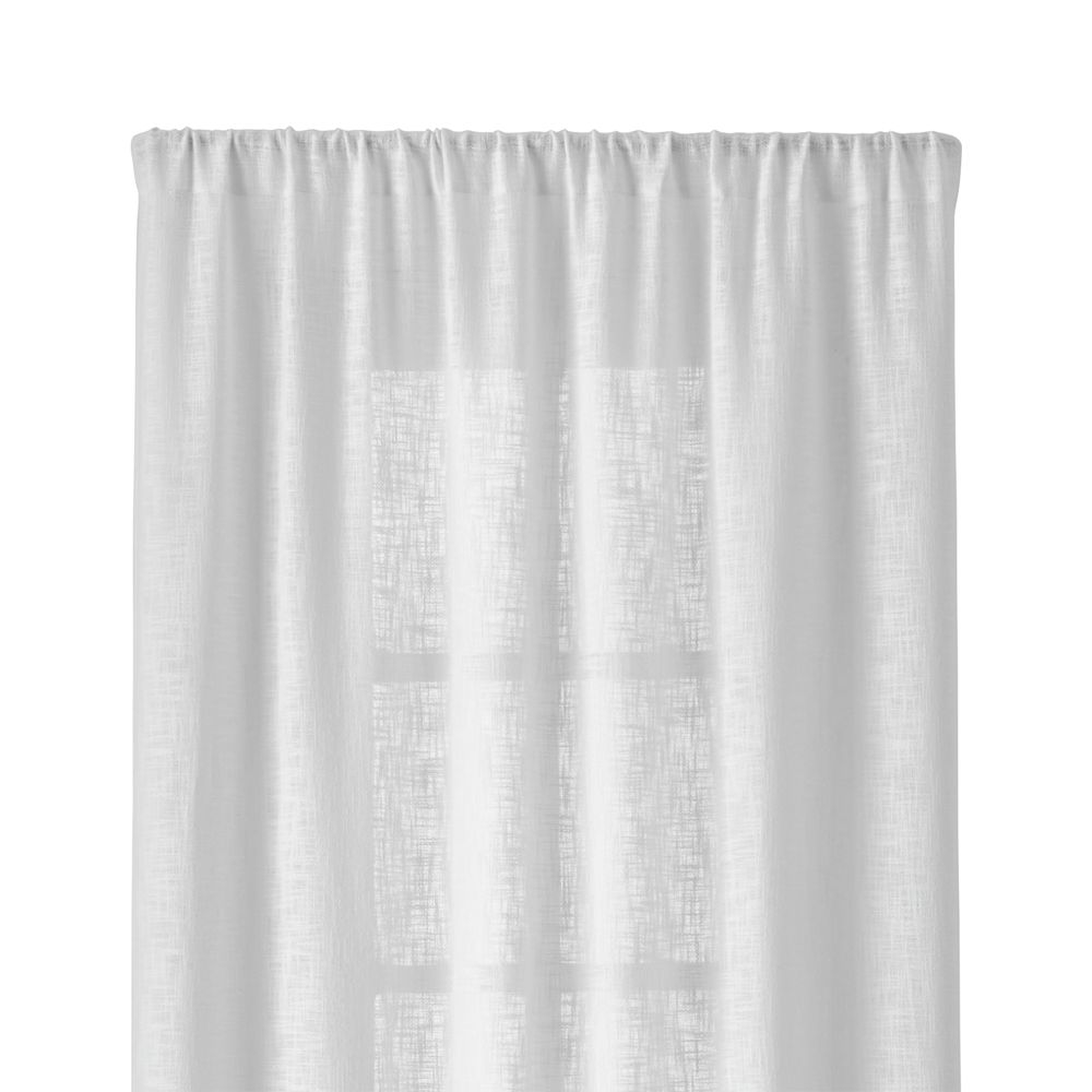 Lindstrom White 48"x96" Curtain Panel - Crate and Barrel