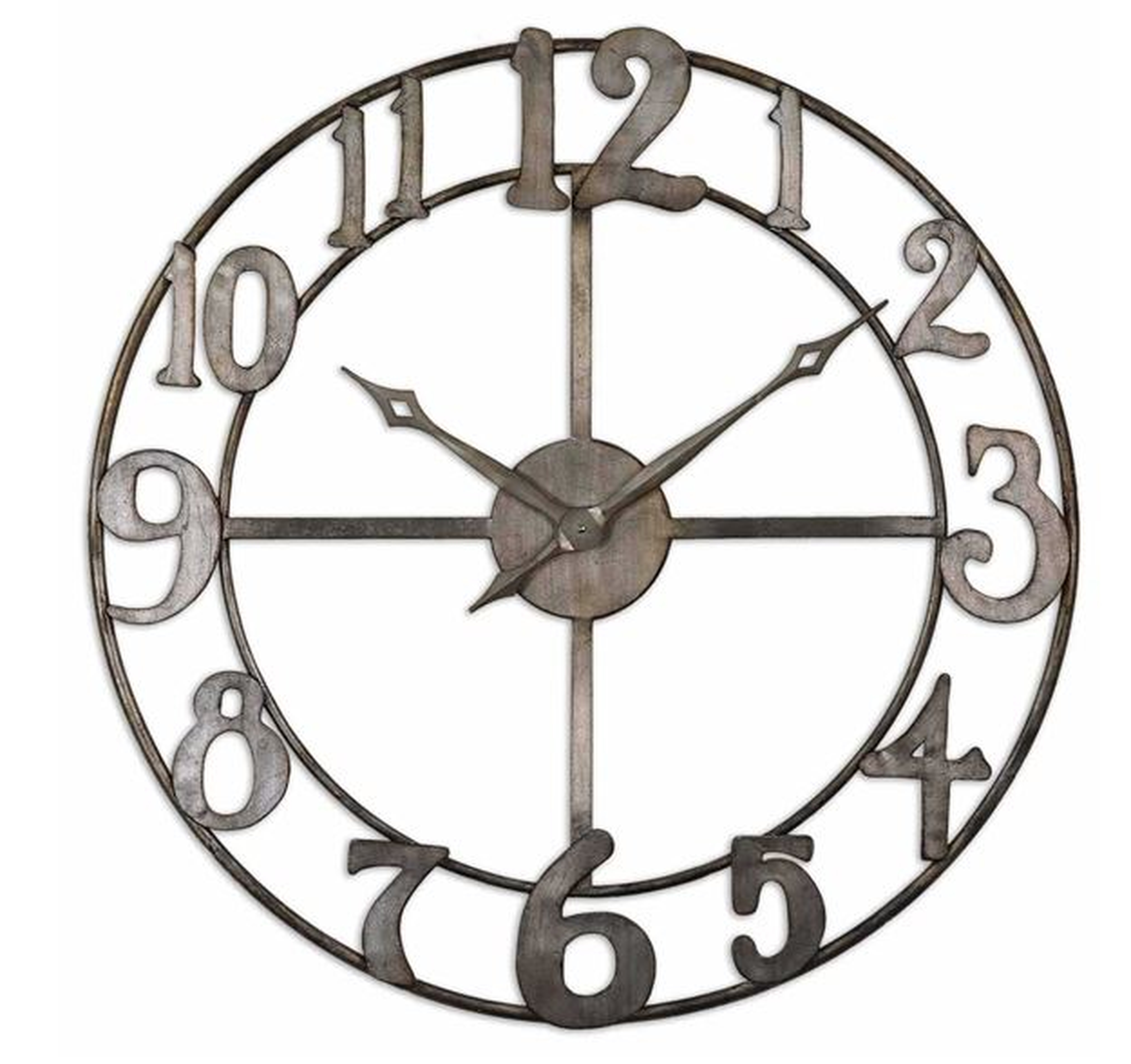 Delevan 32" Metal Clock - Uttermost