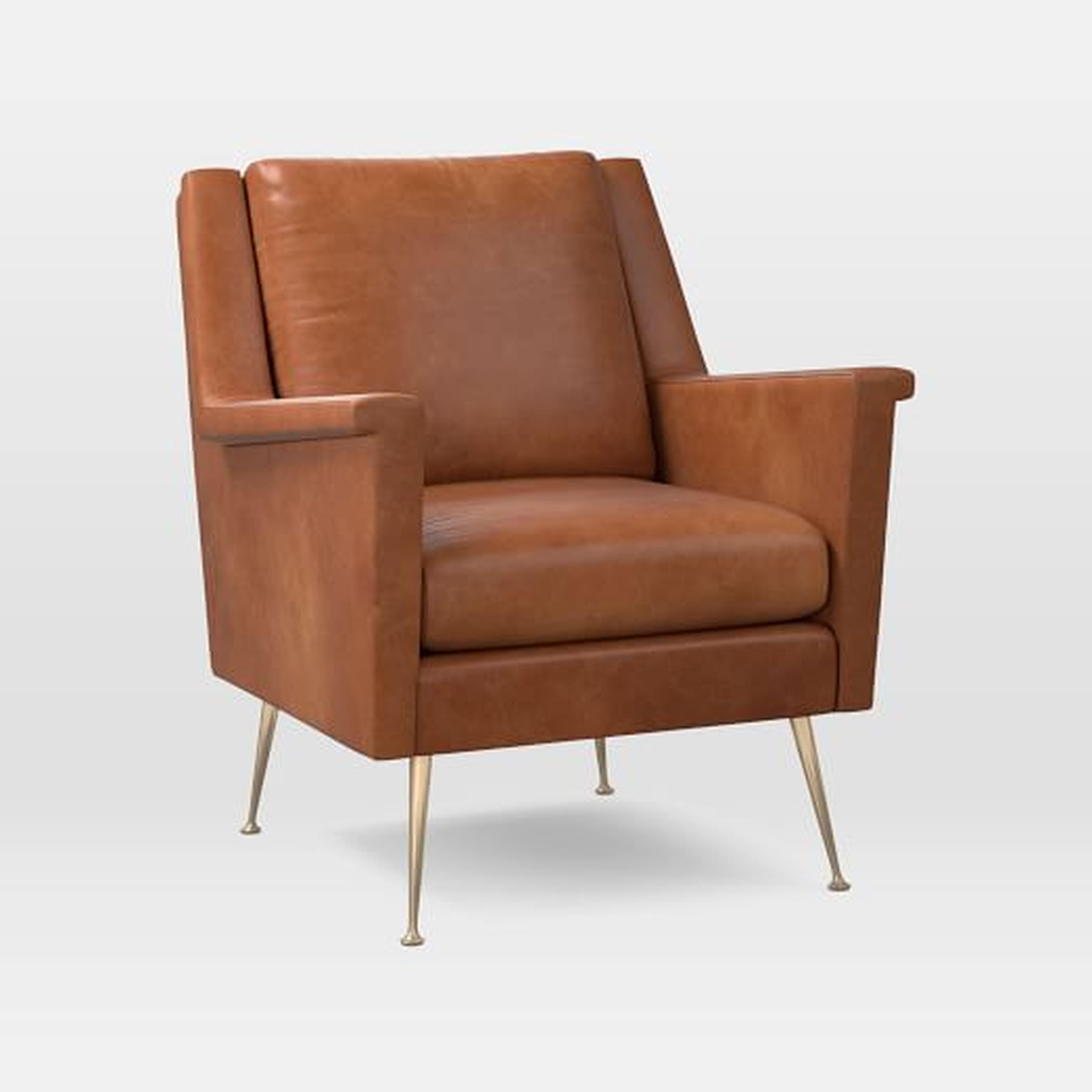 Carlo Leather Mid-Century Chair - West Elm
