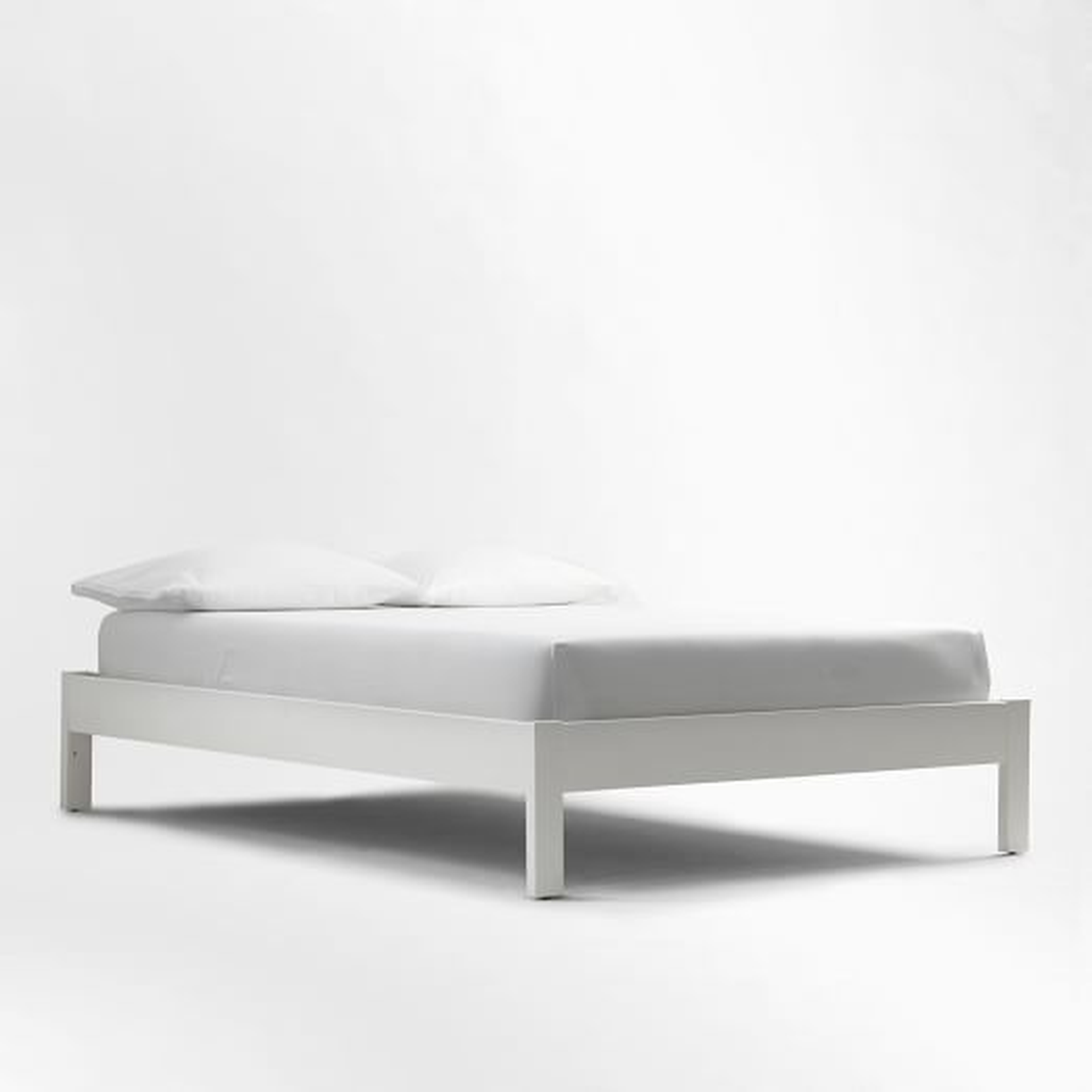 Simple Bed Frame, Twin, White-Stained Veneer - West Elm