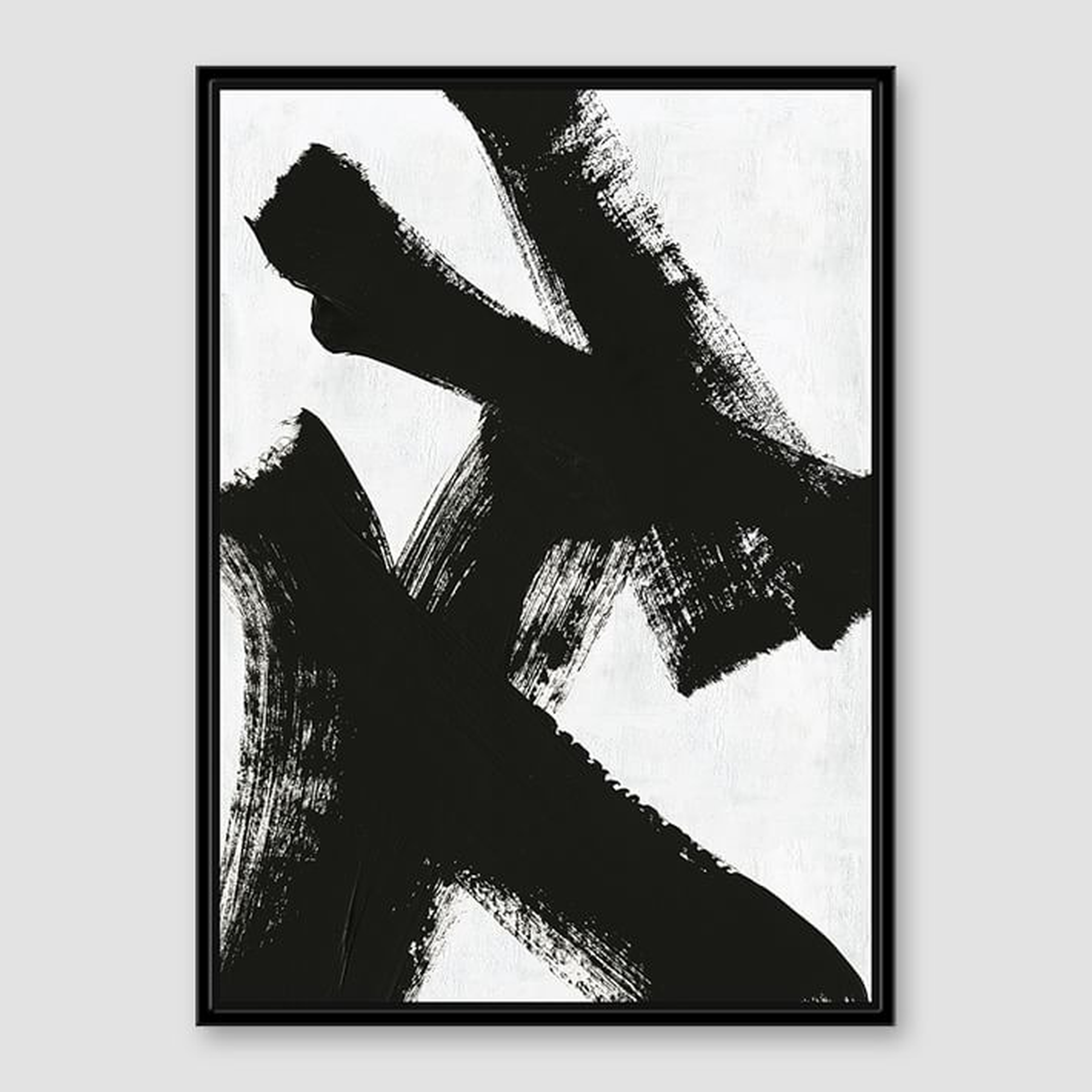 Framed Prints - Abstract Ink Brush - Double X - West Elm