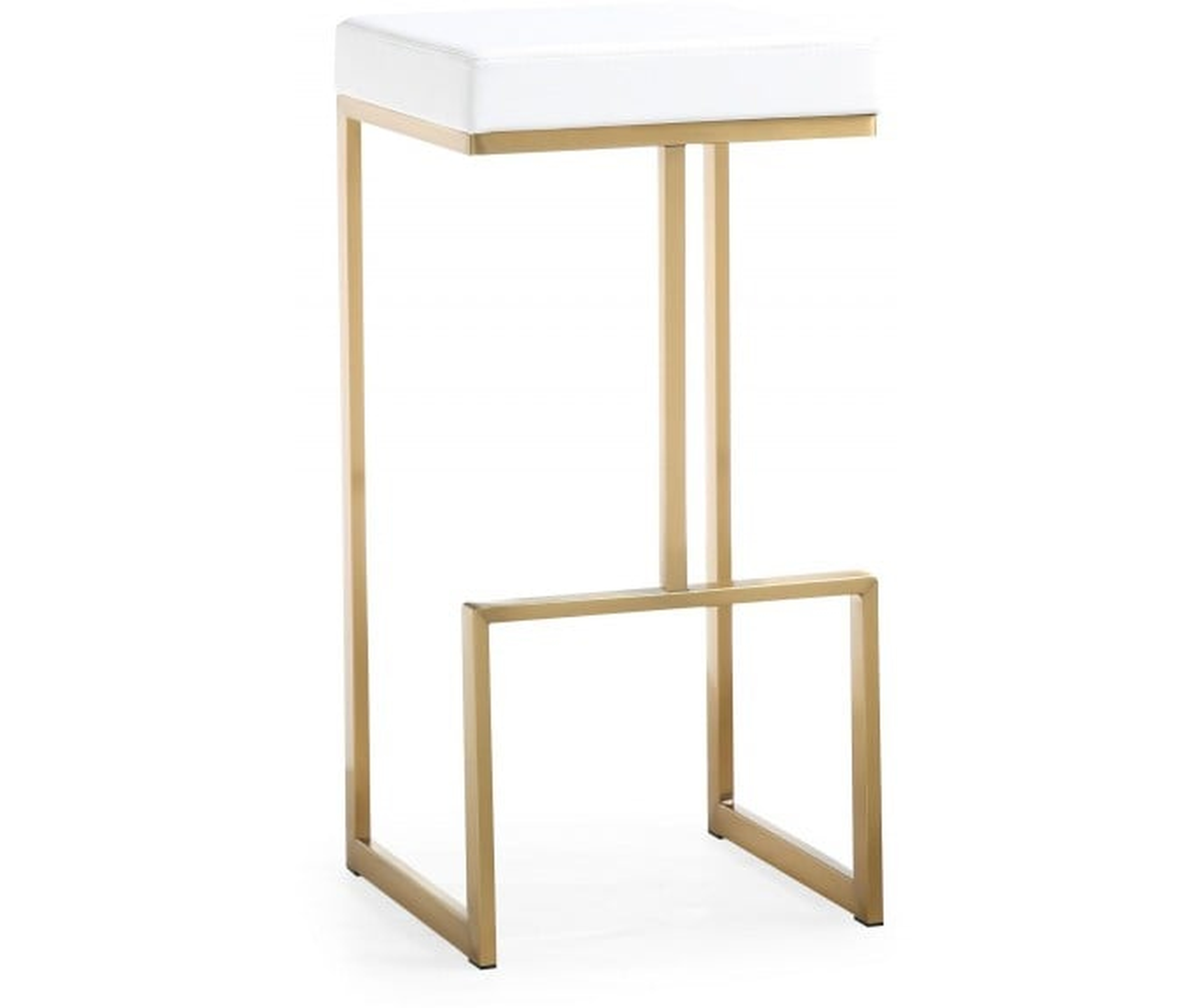 Emerson White Lilly Steel Barstool (Set of 2) - TOV FURNITURE