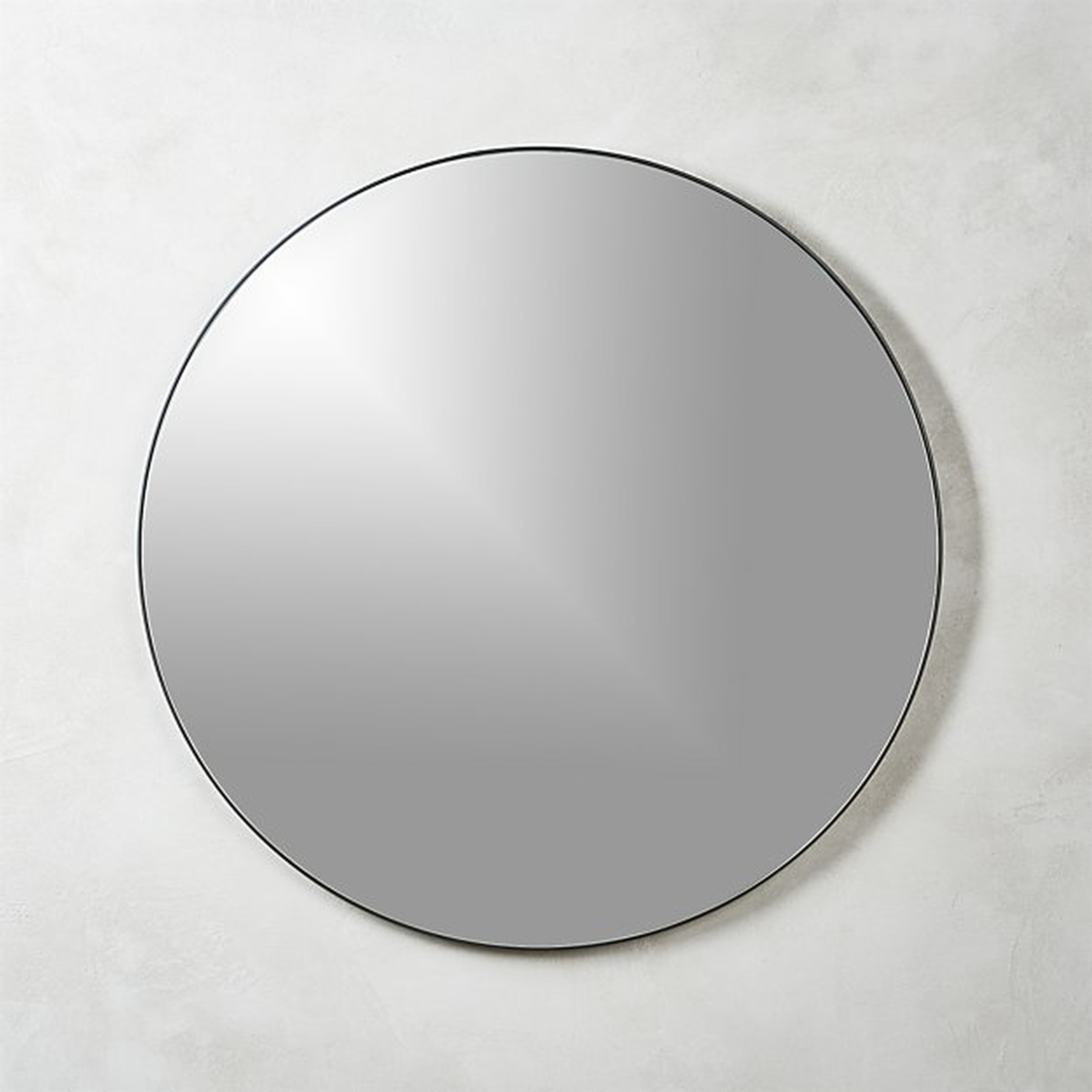 Infinity black round wall mirror 36" - CB2
