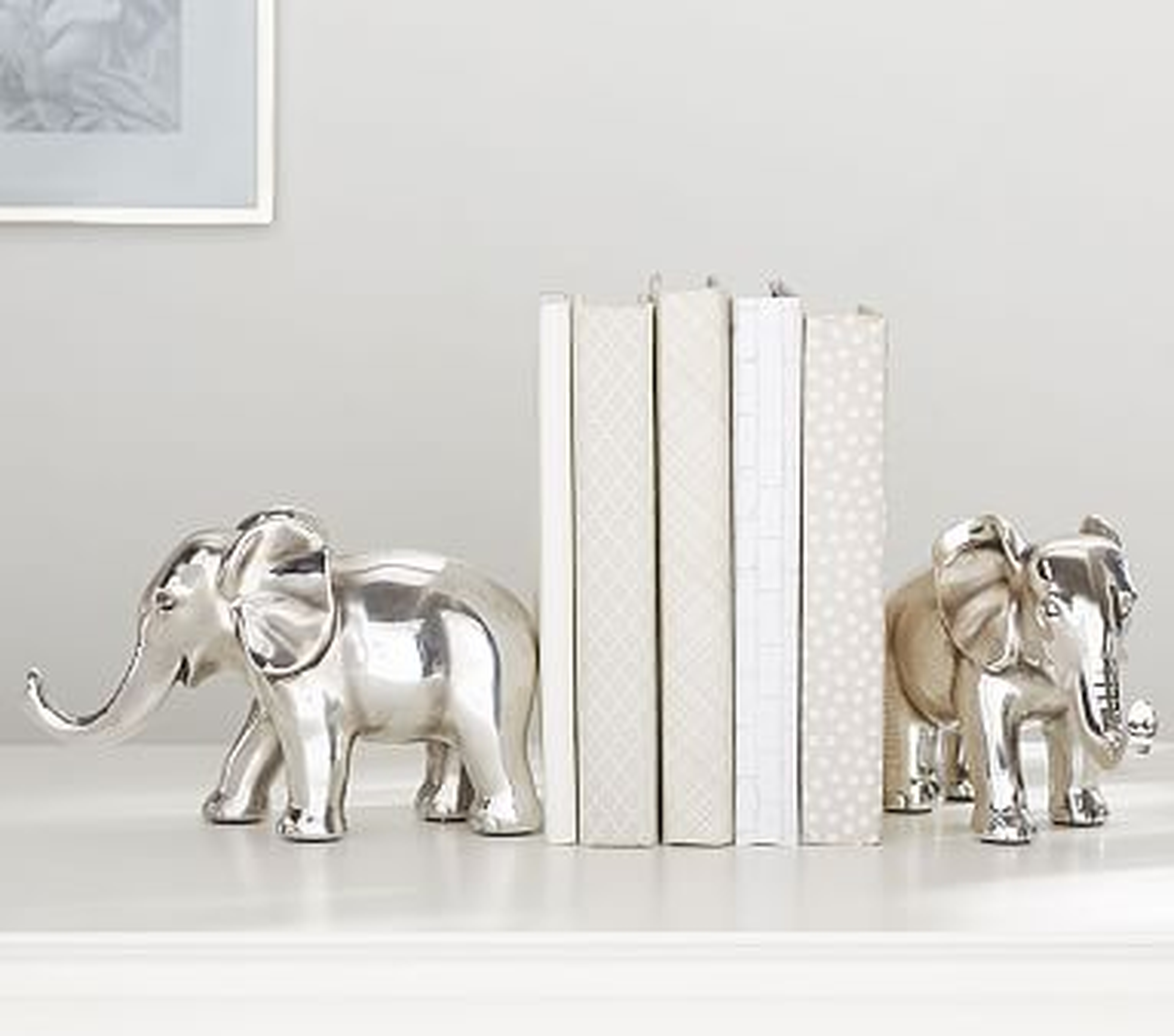 Antique Silver Elephant Bookends - Pottery Barn Kids