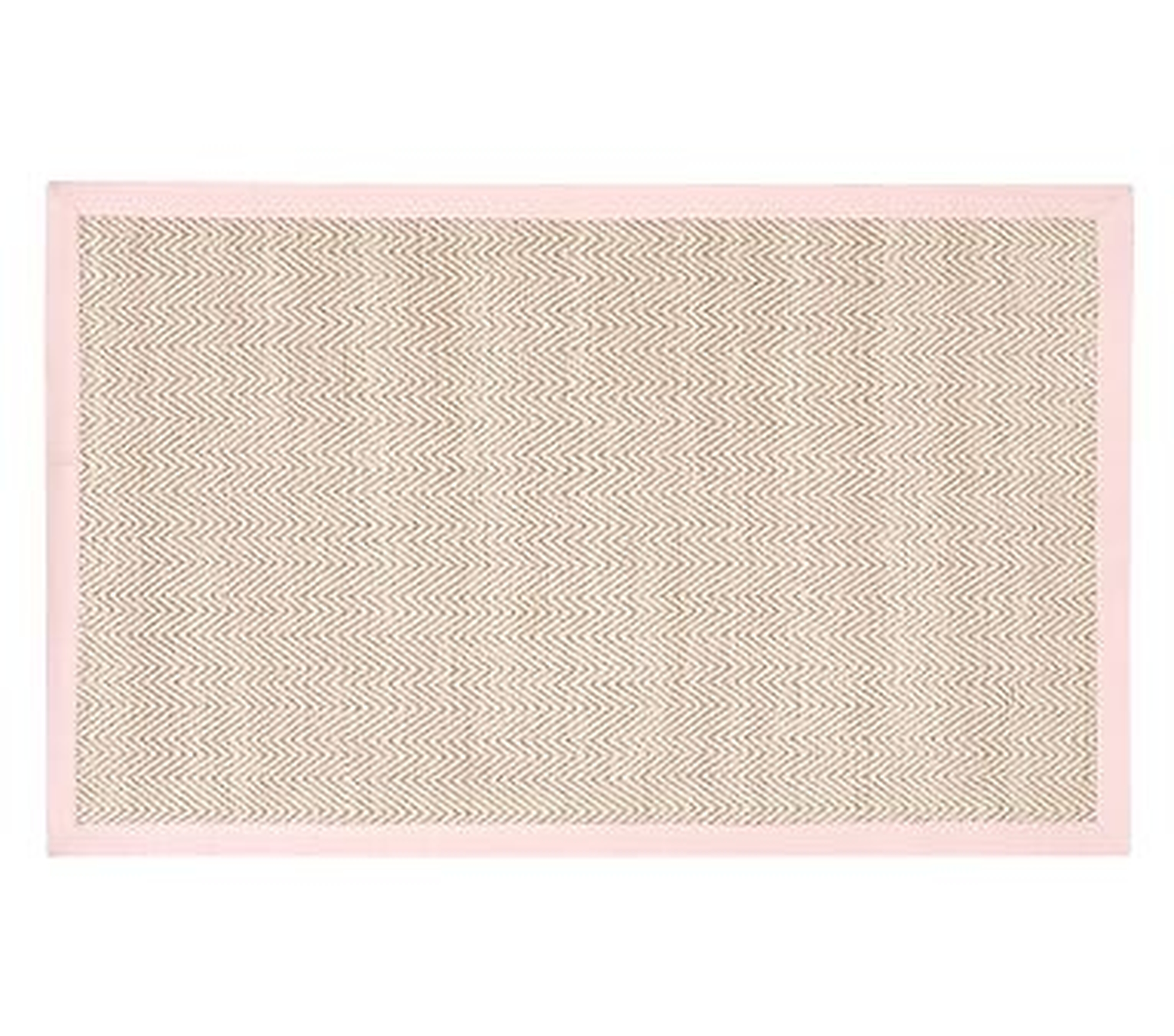 Chenille Jute Thick Solid Border Rug, 8x10 Feet, Light Pink - Pottery Barn Kids