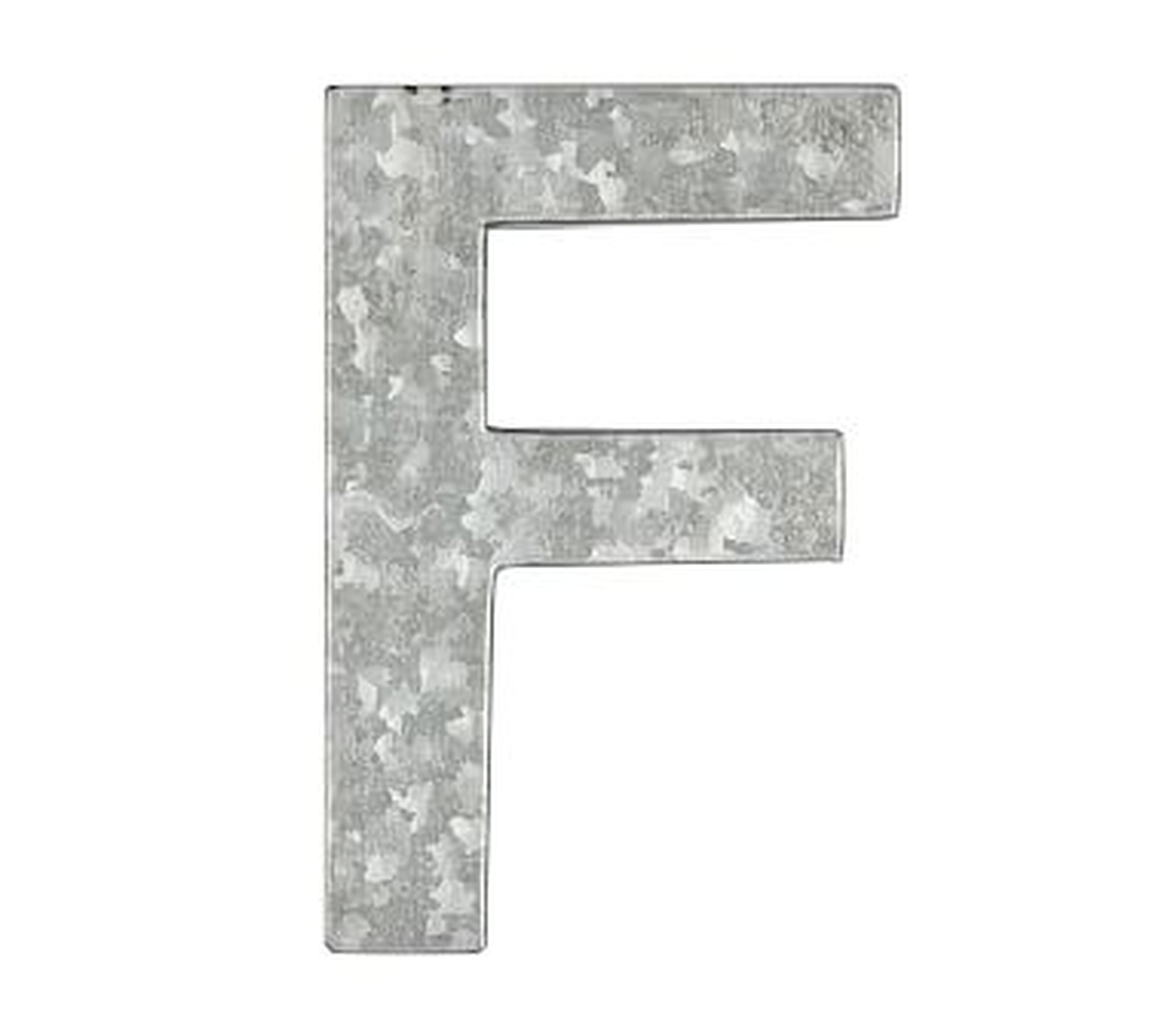 Galvanized Wall Letter, F - Pottery Barn Kids