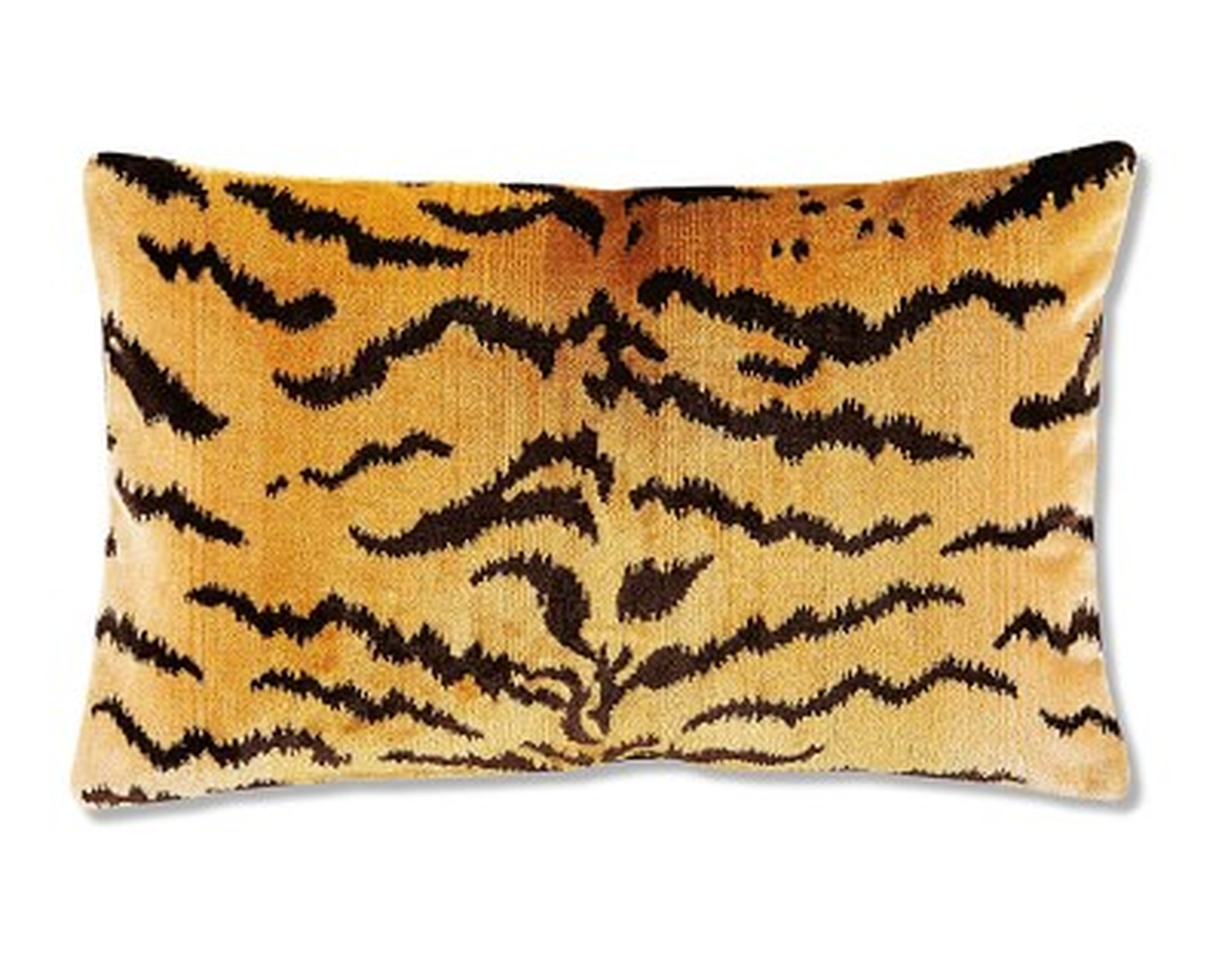 The House of Scalamandre Tiger Pillow Cover, 14" X 22", Gold - Williams Sonoma