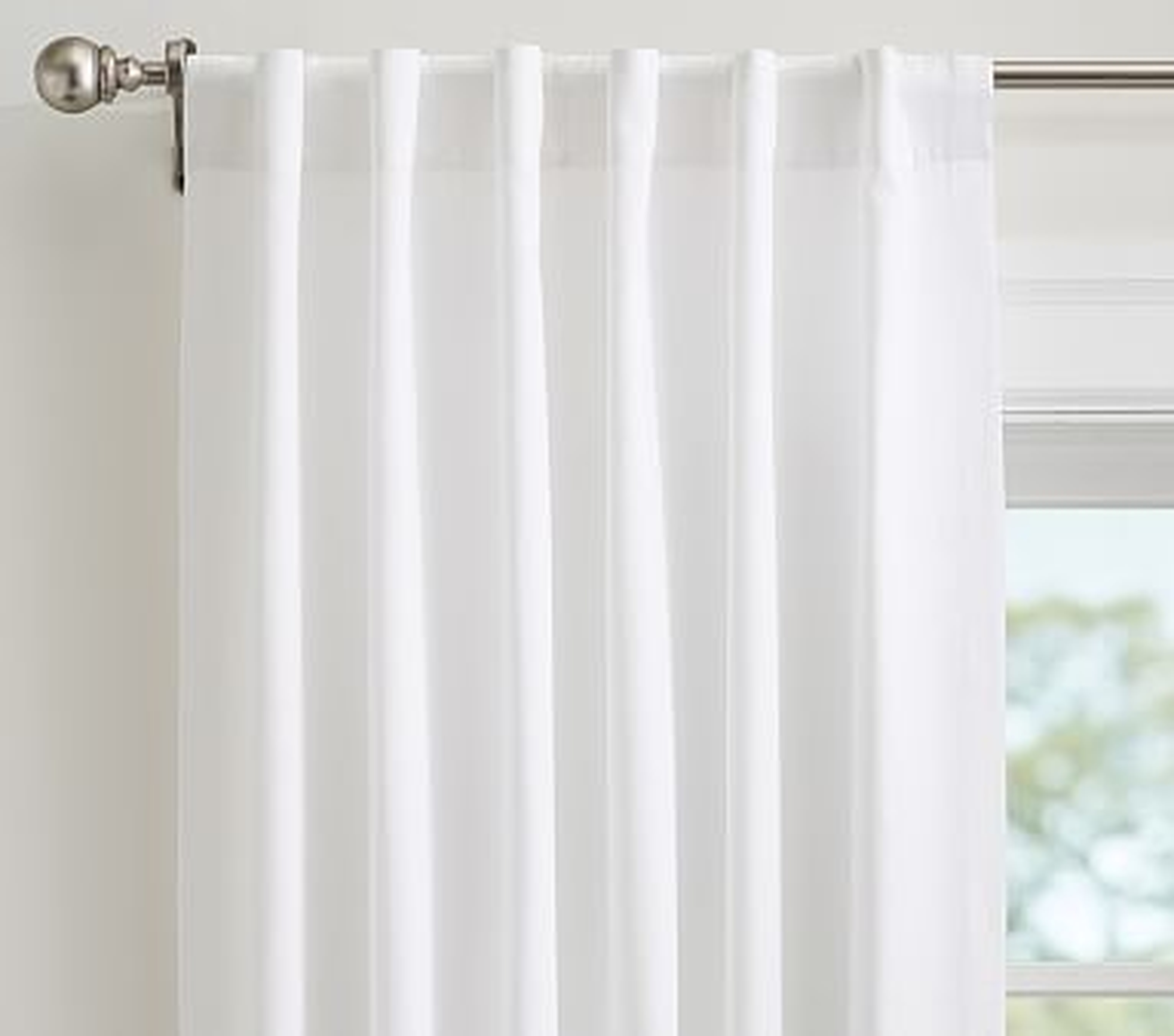 Quincy Cotton Canvas Blackout Curtain, 84", White - Pottery Barn Kids