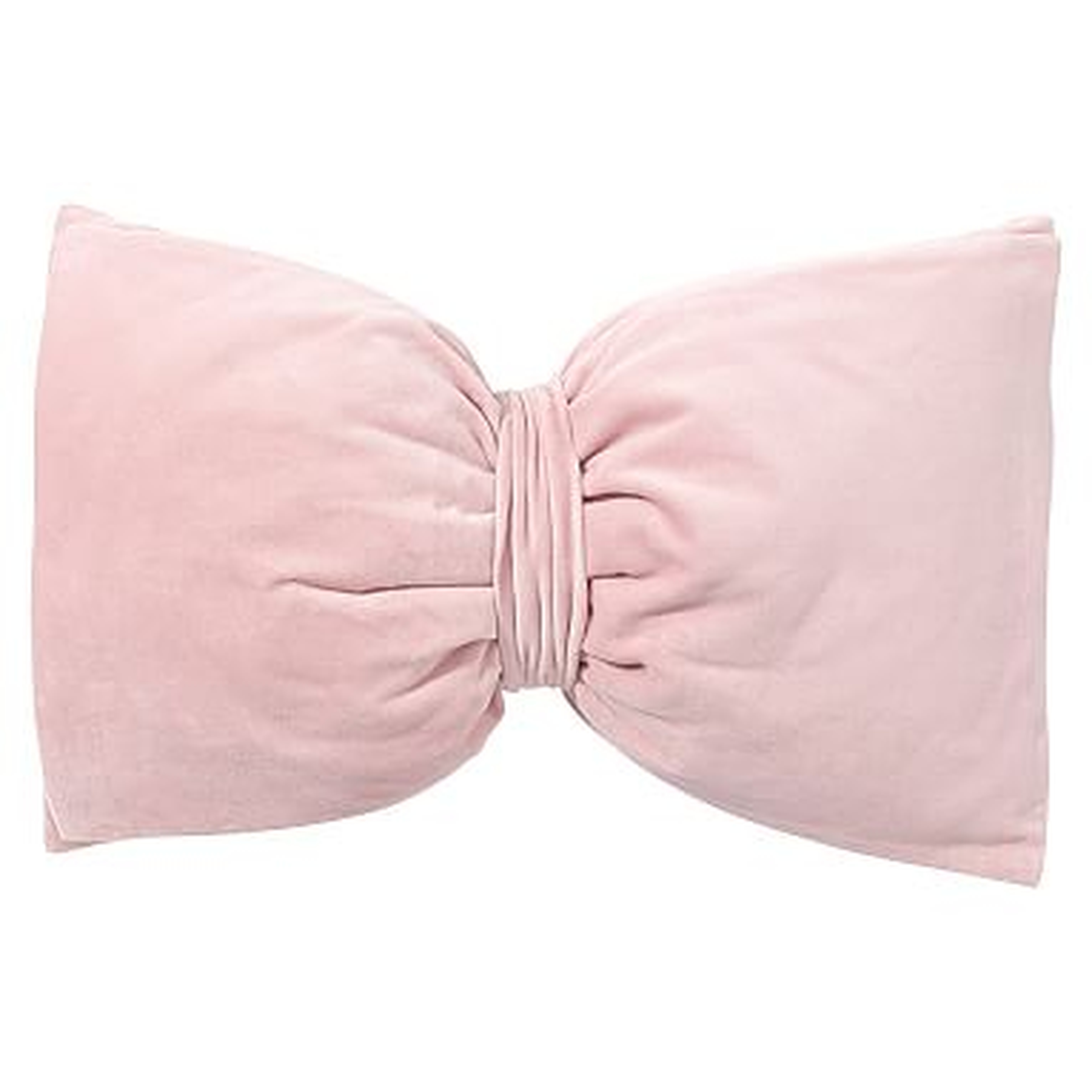 The Emily &amp; Meritt Velvet Bow Pillows, Quartz Pink - Pottery Barn Teen