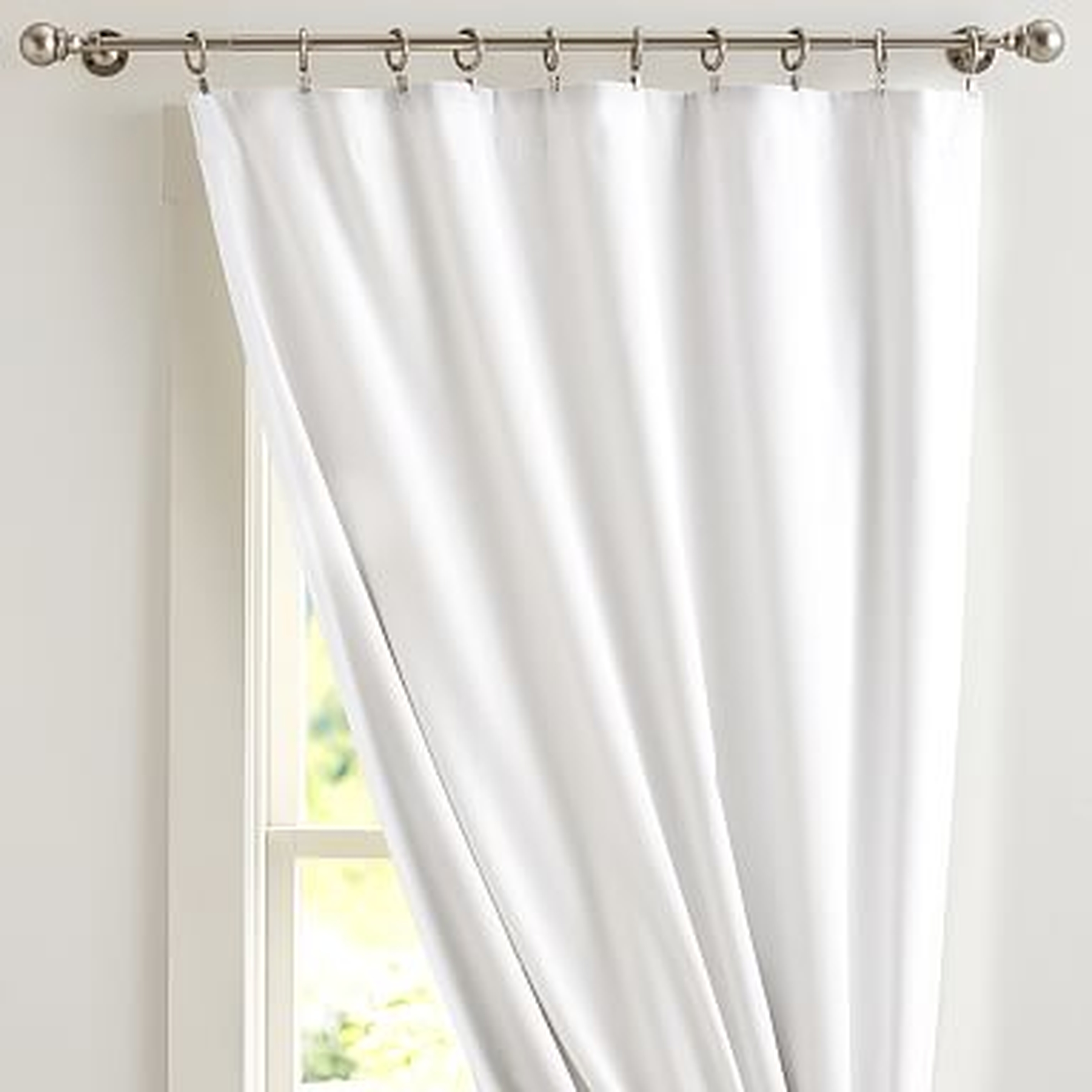 Classic Sailcloth Blackout Curtain Panel, 84", White, Set of 2 - Pottery Barn Teen