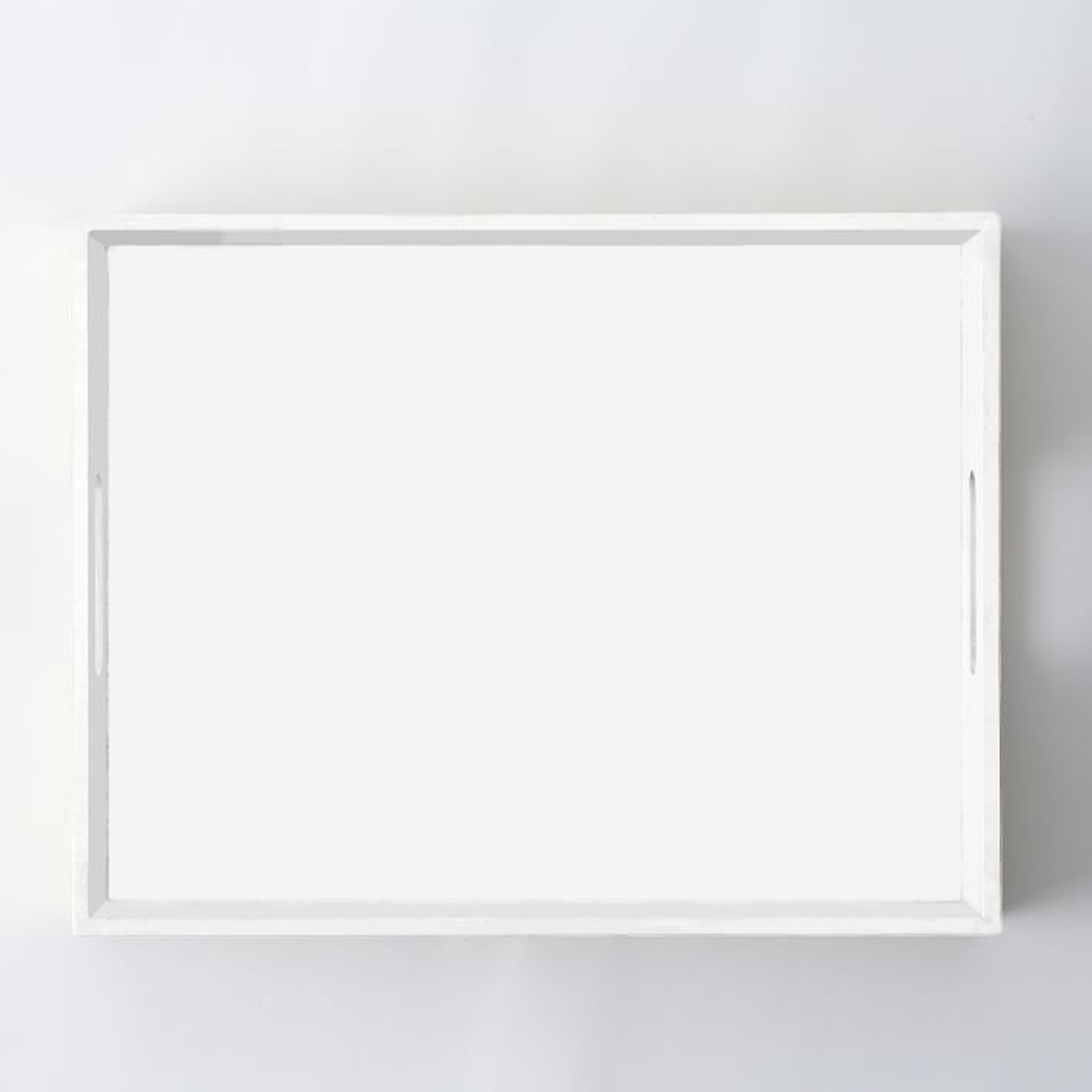 Small Rectangle Lacquer Tray, White - West Elm