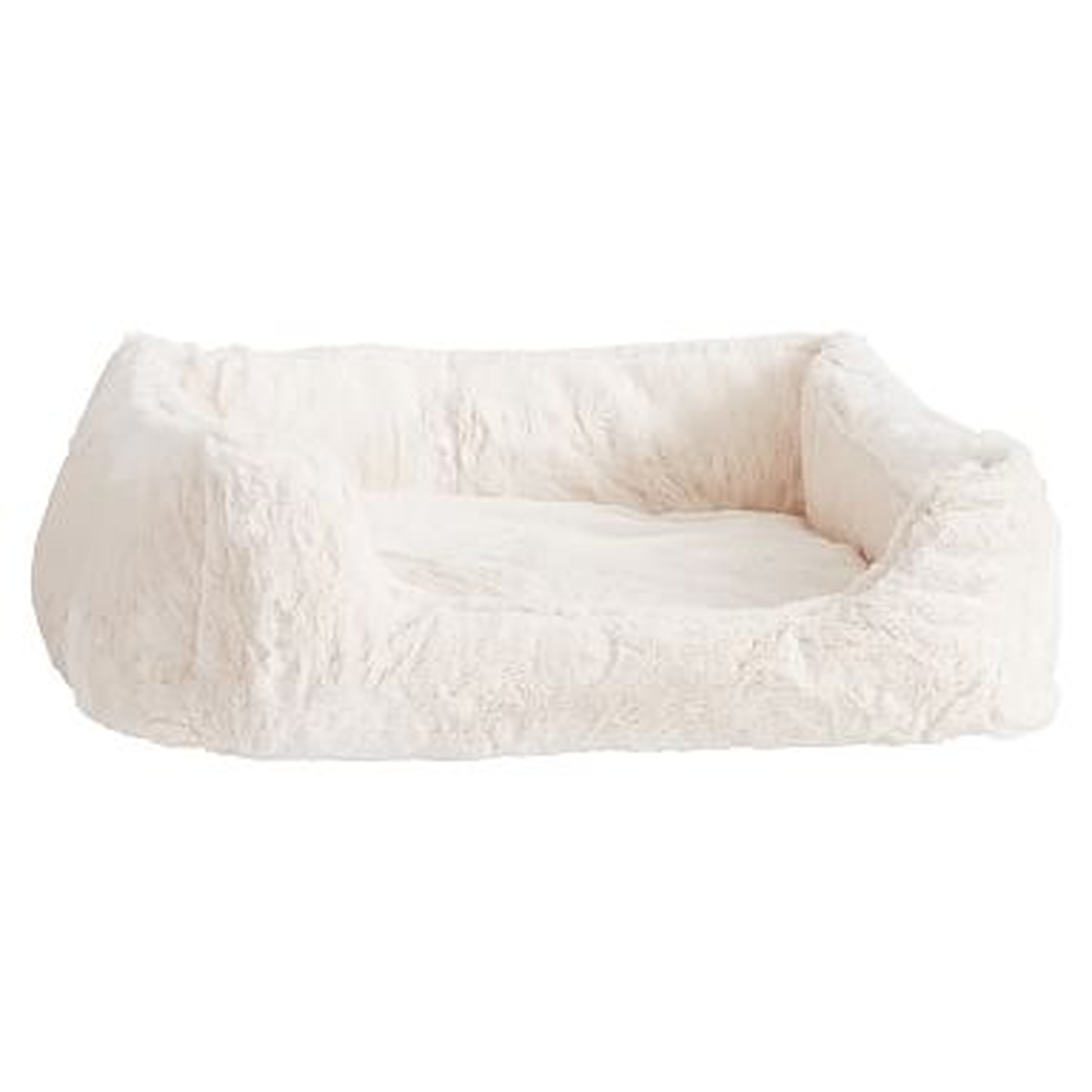 Faux-Fur Large Pet Bed, Ivory Luxe - Pottery Barn Teen
