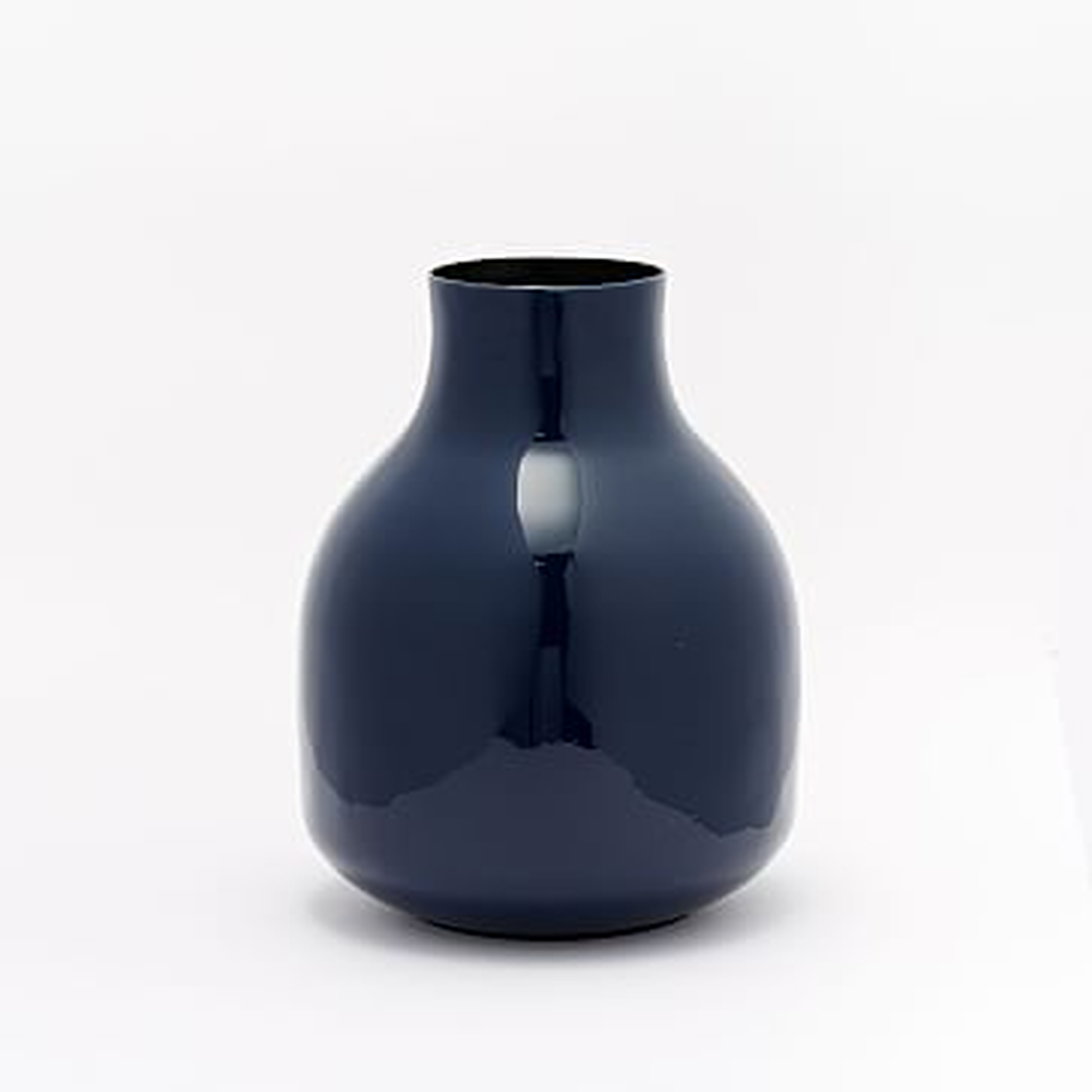 Enamel Vase Short Vase, Small, Nightshade - West Elm