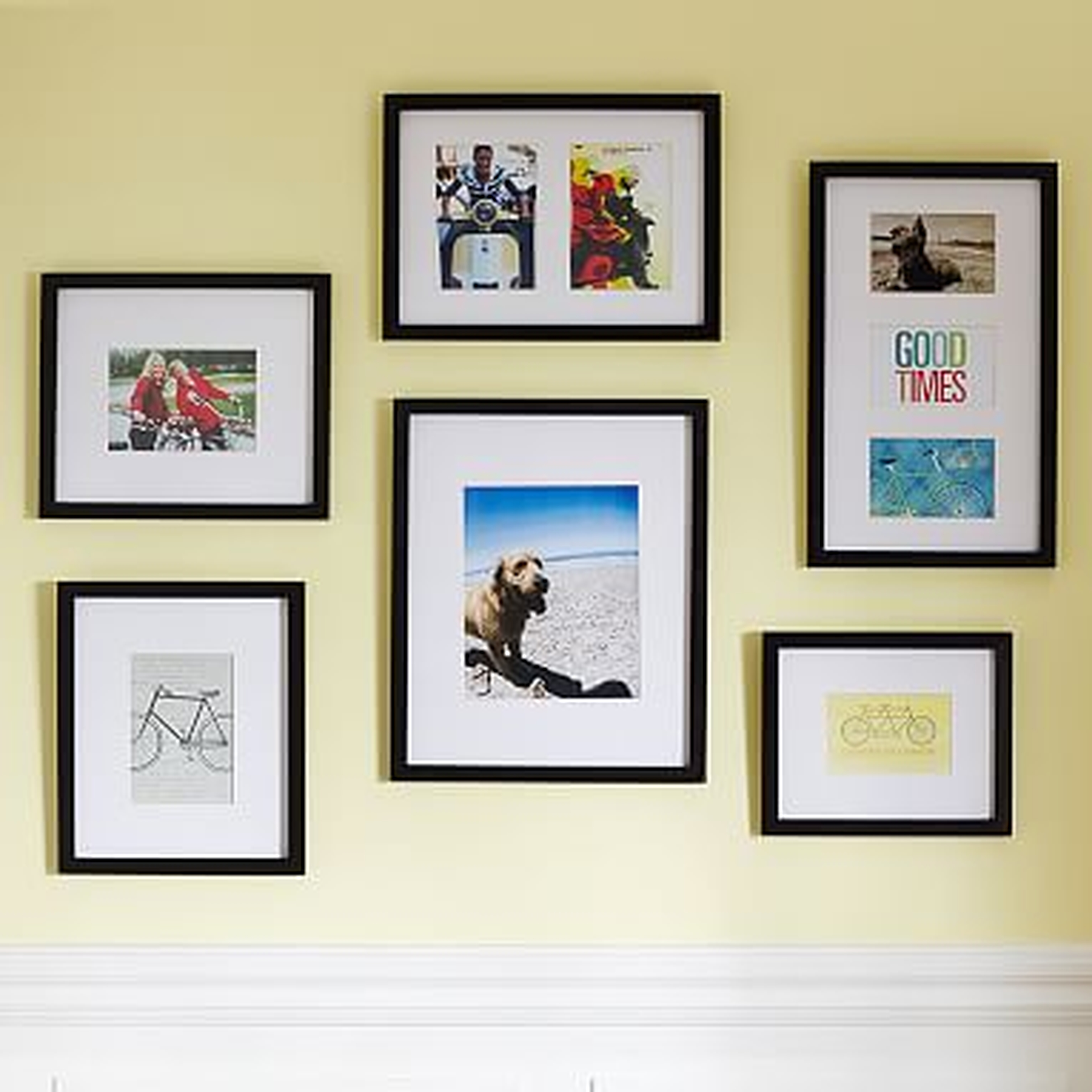Gallery Frames, Gallery In A Box, Set of 6, Black - Pottery Barn Teen