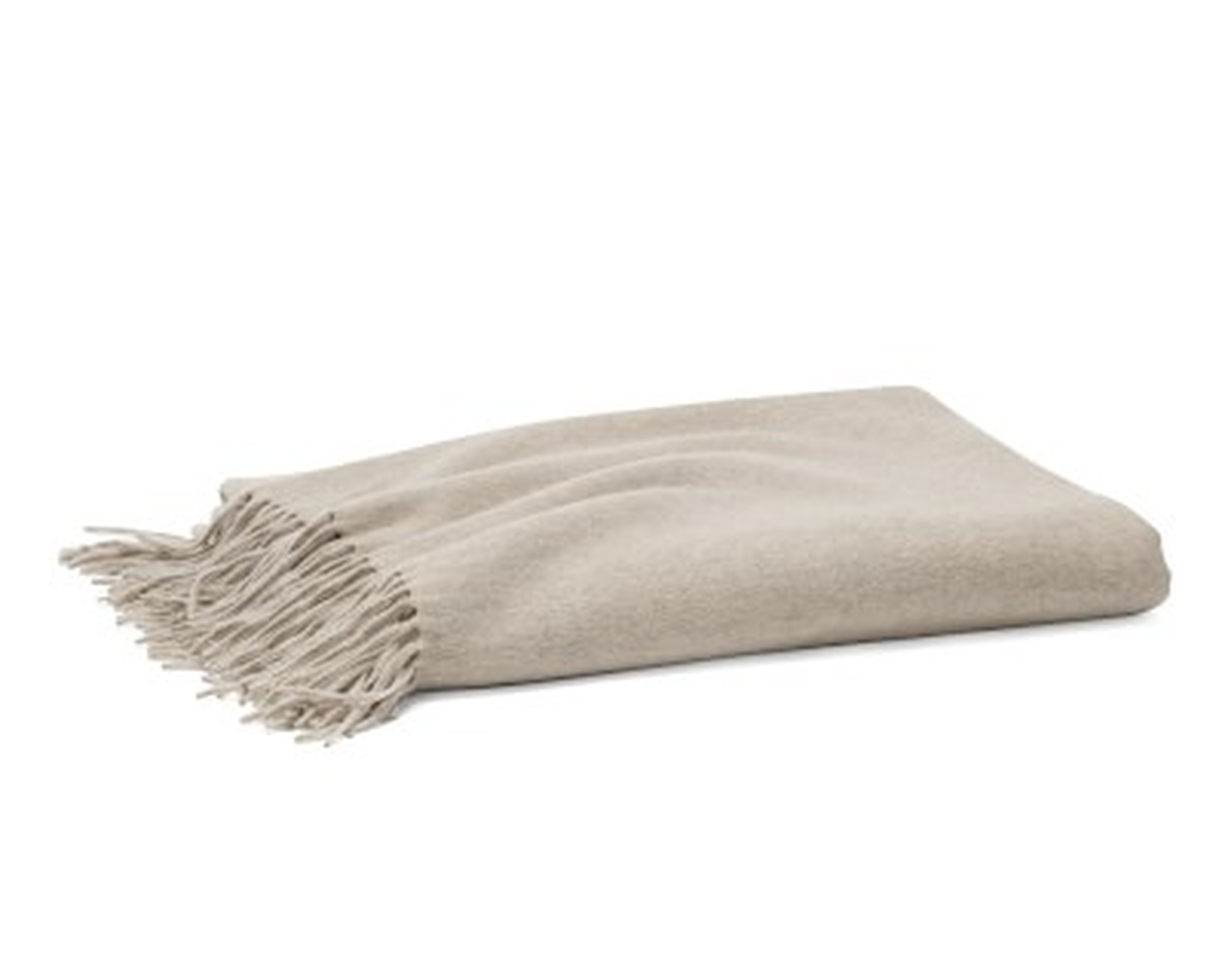 Solid Cashmere Throw, 50" X 65", Oatmeal - Williams Sonoma