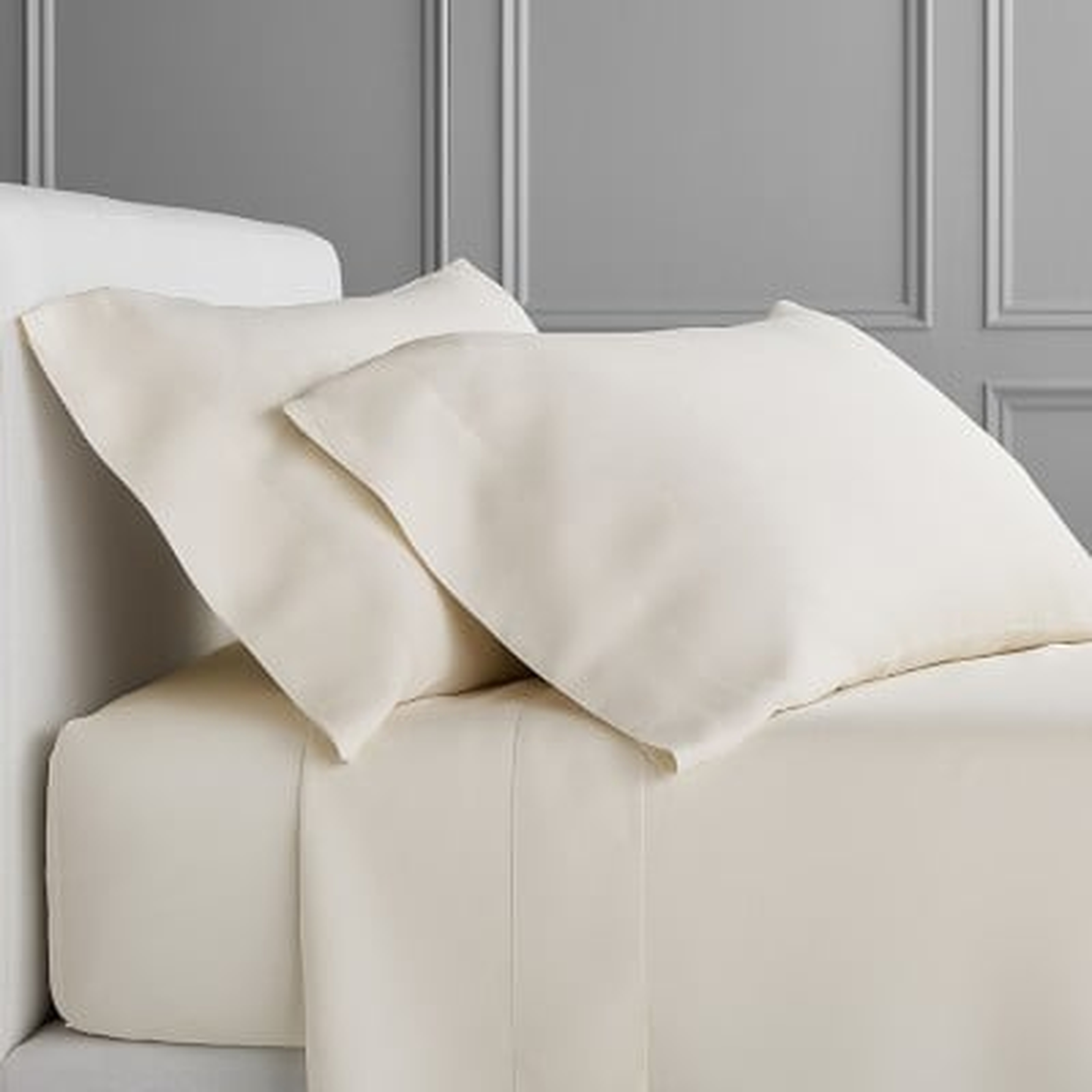 Signature Linen Bedding, Sheet Set, Queen, Ivory - Williams Sonoma