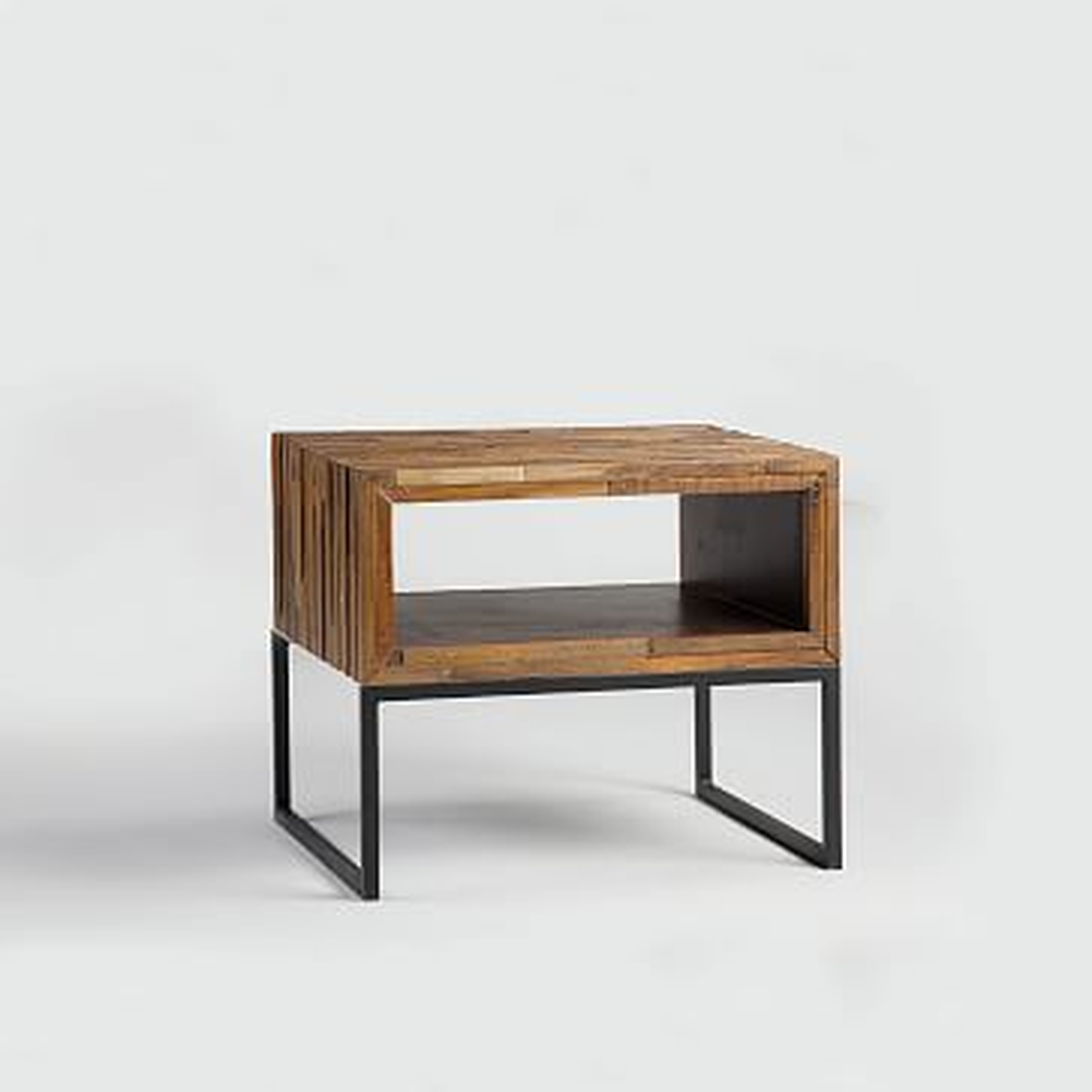 Mixed Wood Side Table - West Elm