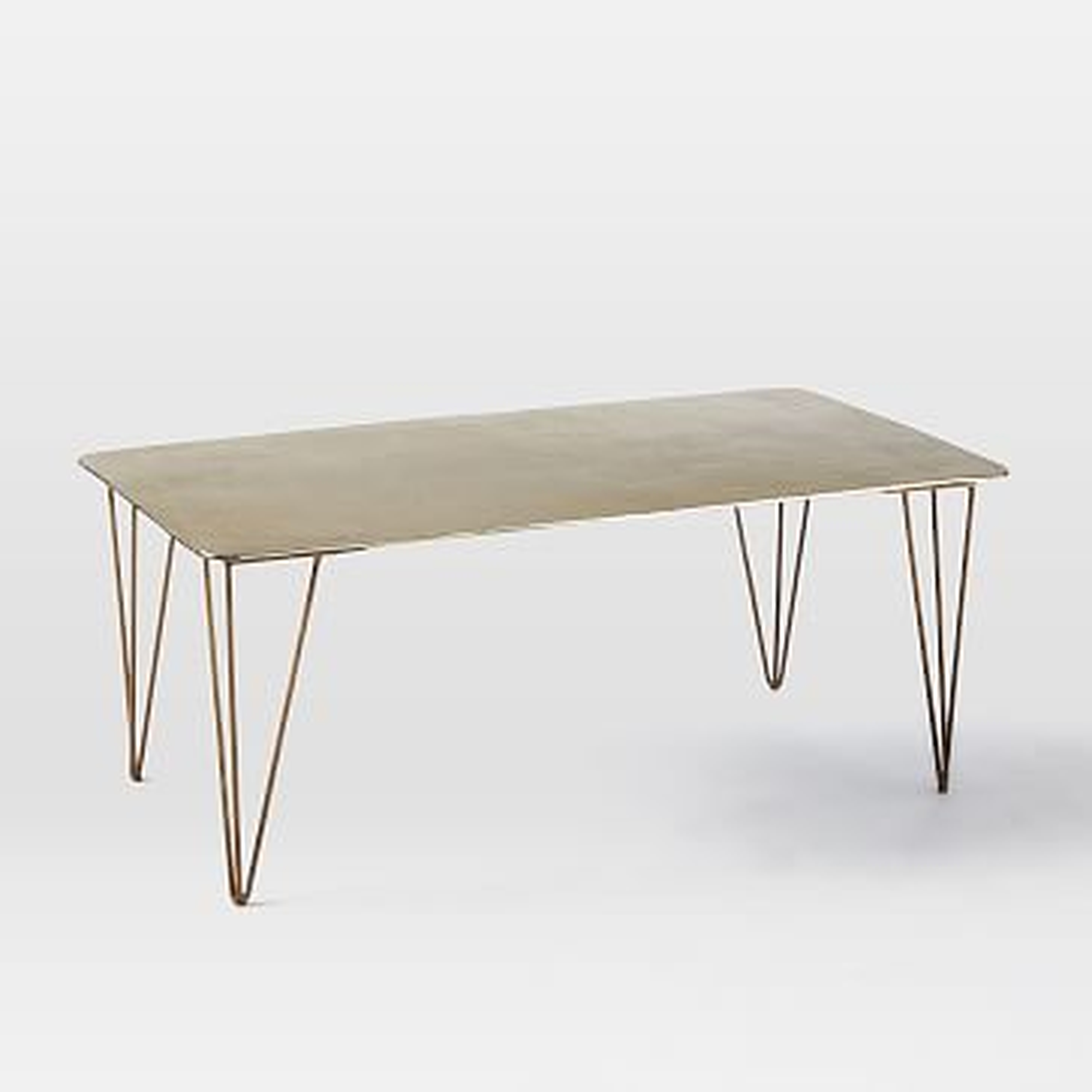 Hairpin Brass Plated Coffee Table - West Elm