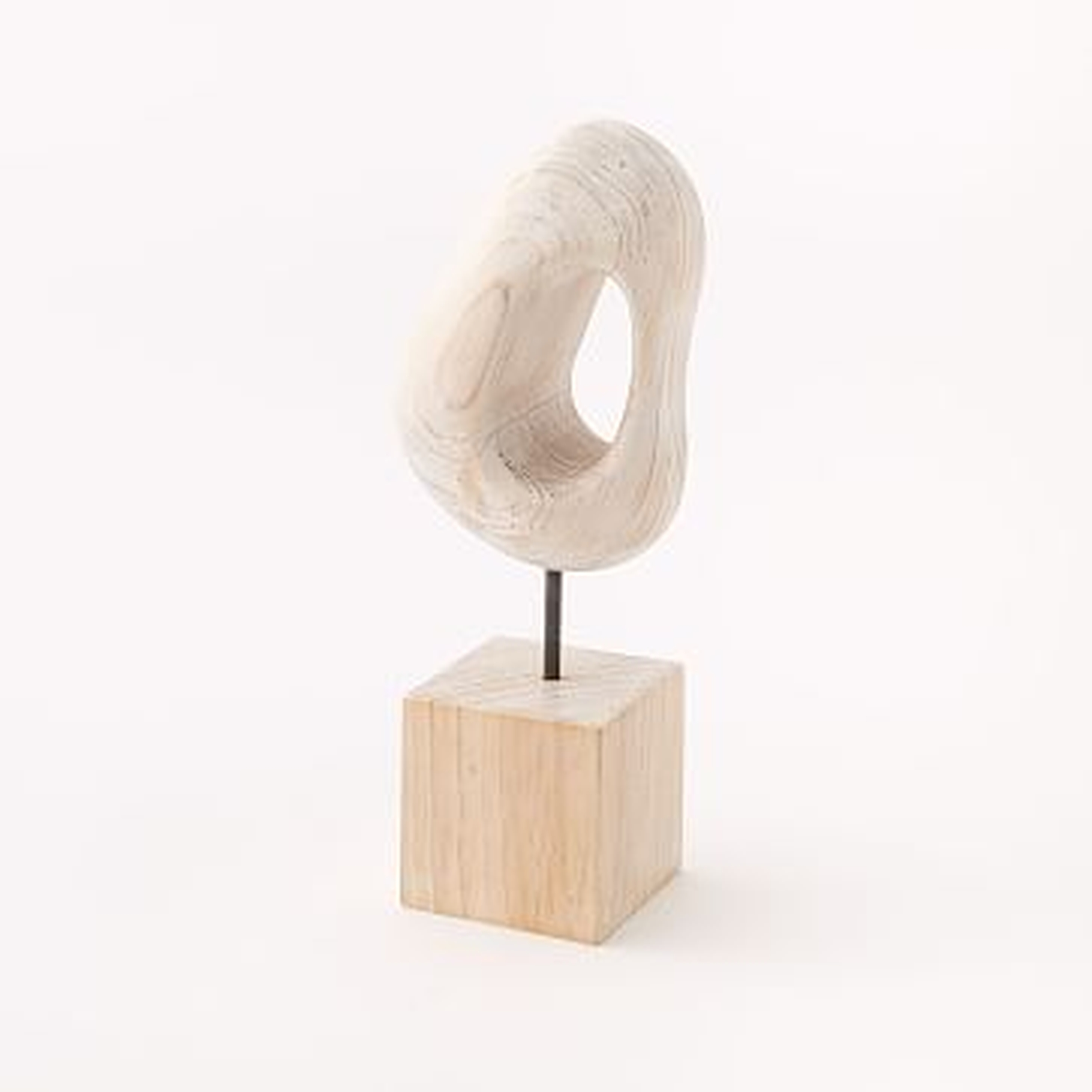 Wood Object On Stand, Large - West Elm